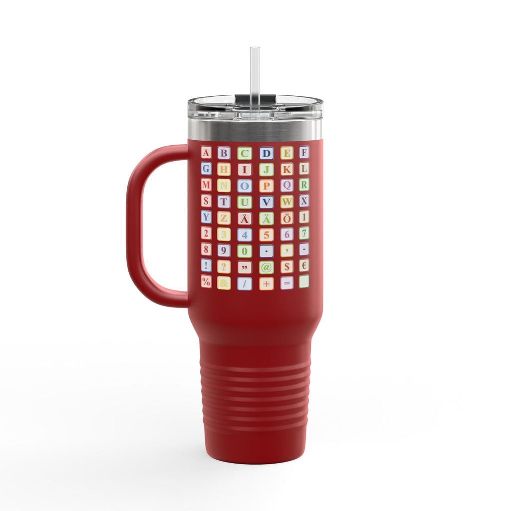 Pastel Baby Blocks Alphabet, Travel Mug