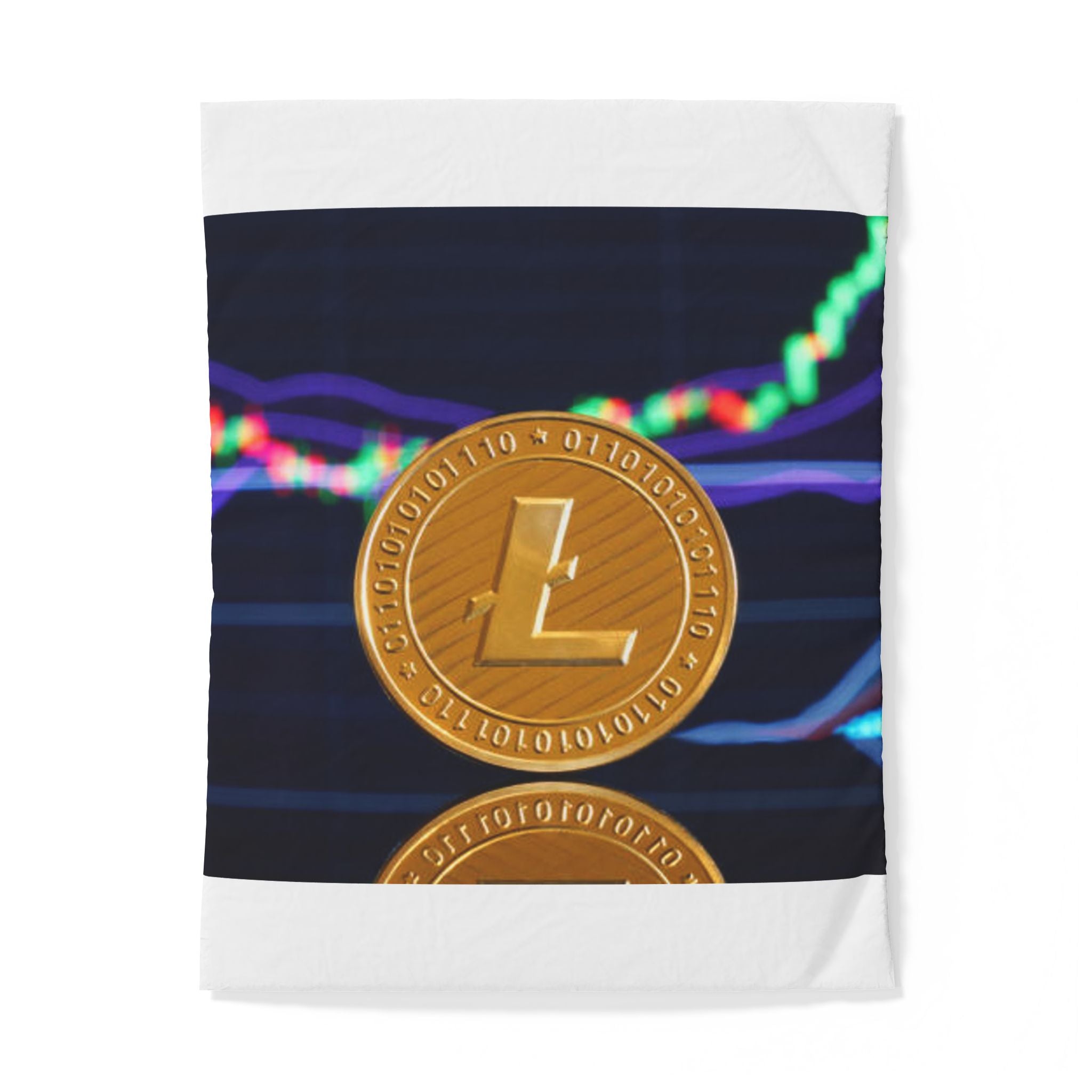 Litecoin Crypto Coin duvet cover | Cryptocurrency bedding, financial chart design