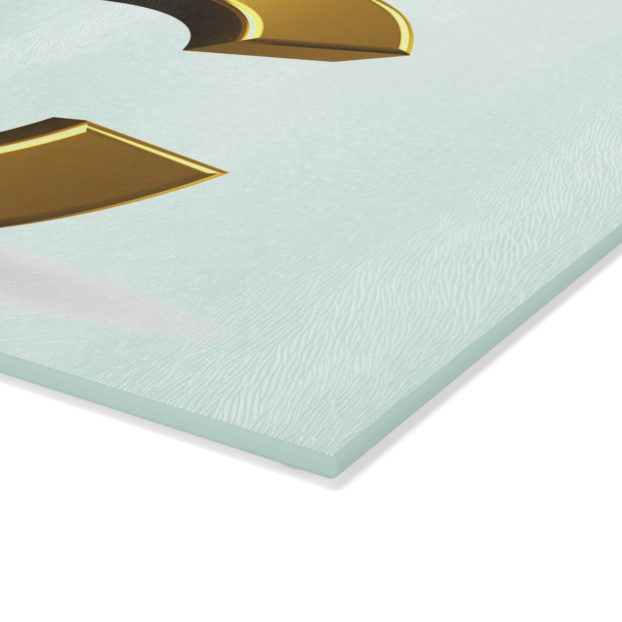 Gold Letter C Glass Cutting Board | Initial Monogram Kitchen Decor