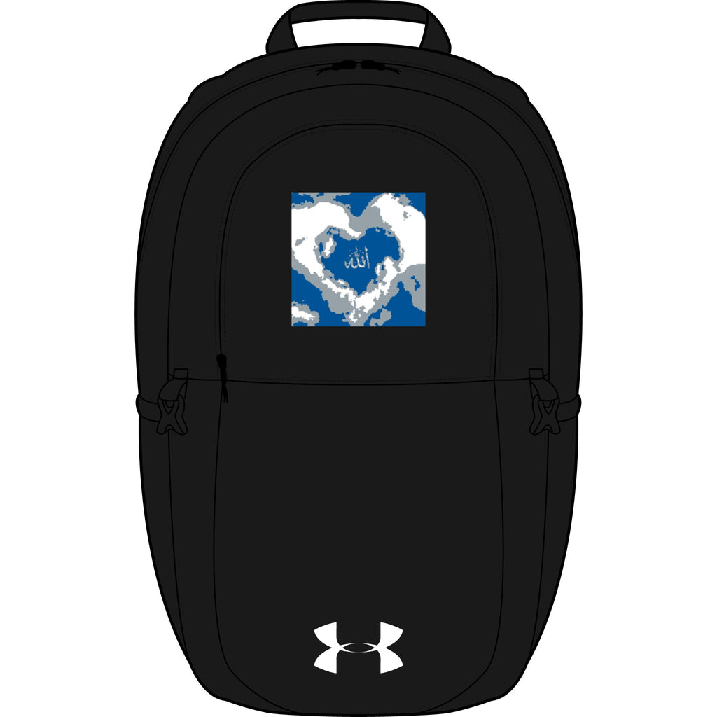 Blue Camo Heart with Arabic Script Backpack