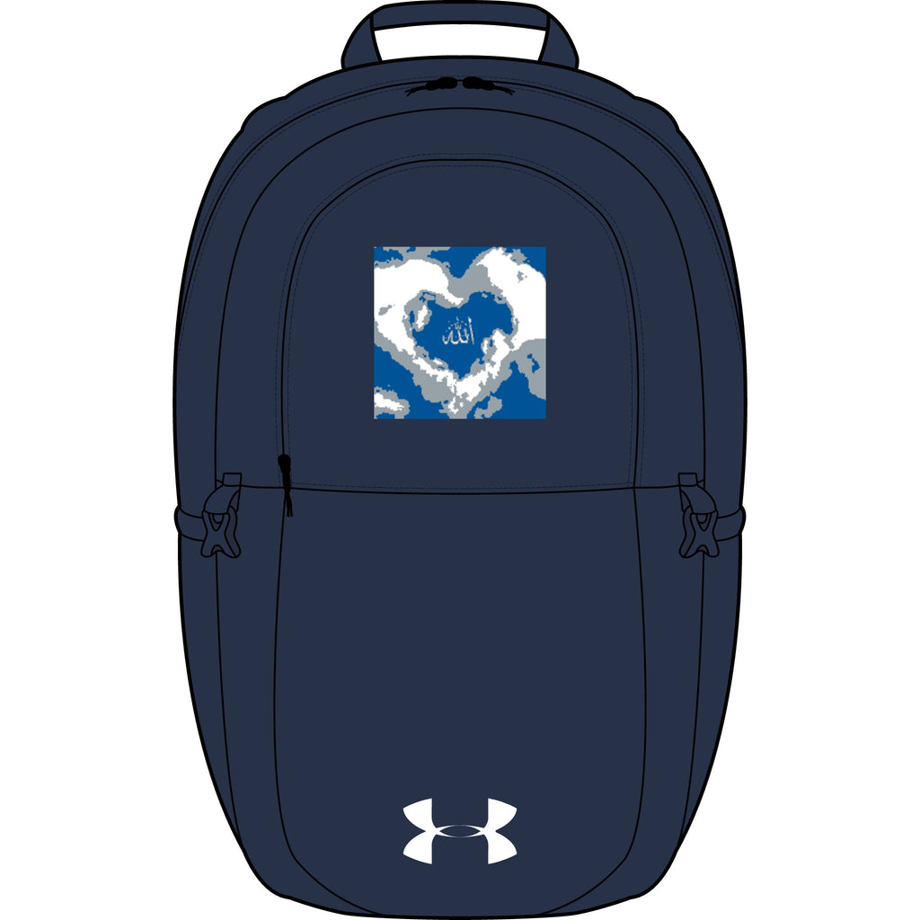 Blue Camo Heart with Arabic Script Backpack