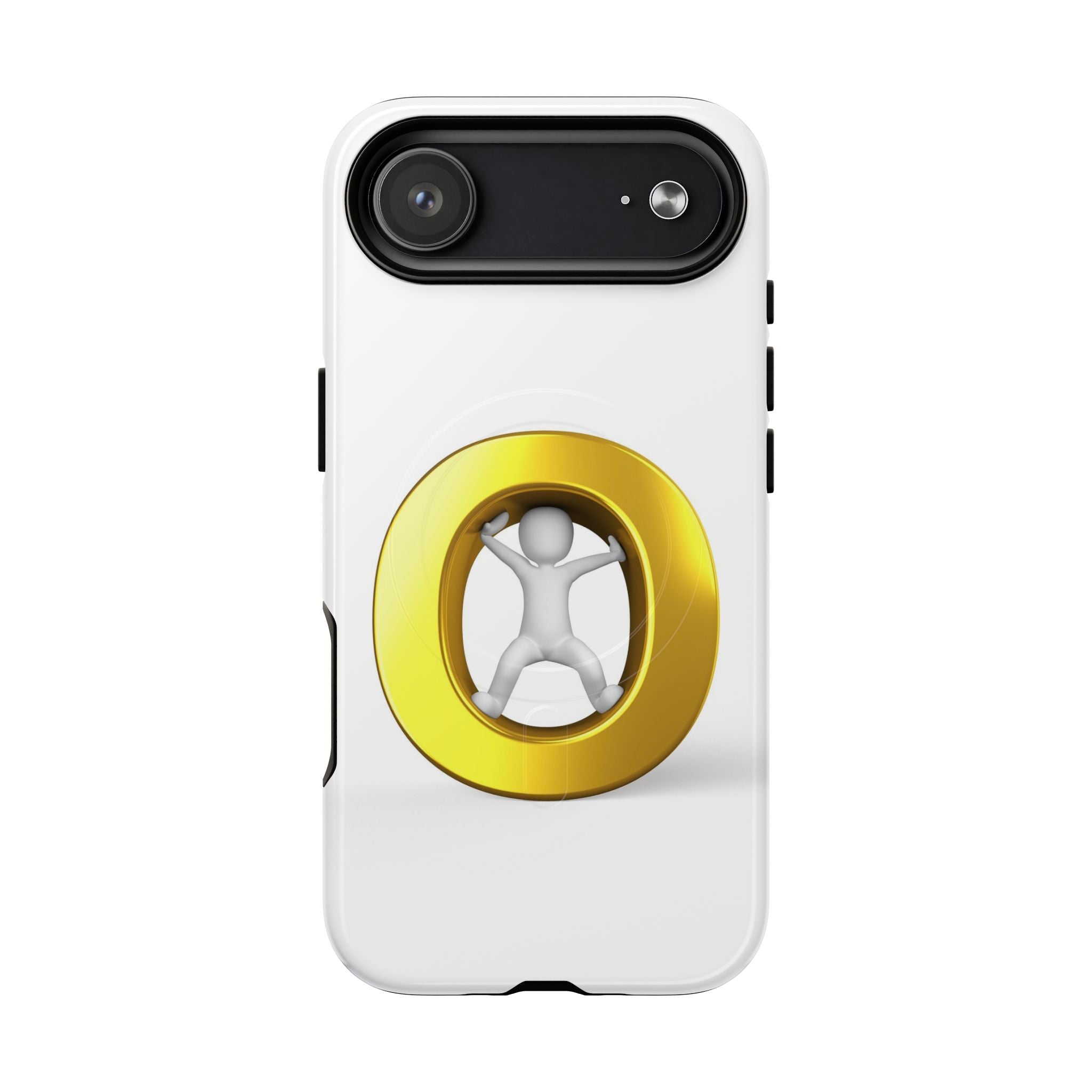 3D Gold Letter O Figure Phone Case | Tough Magnetic Case