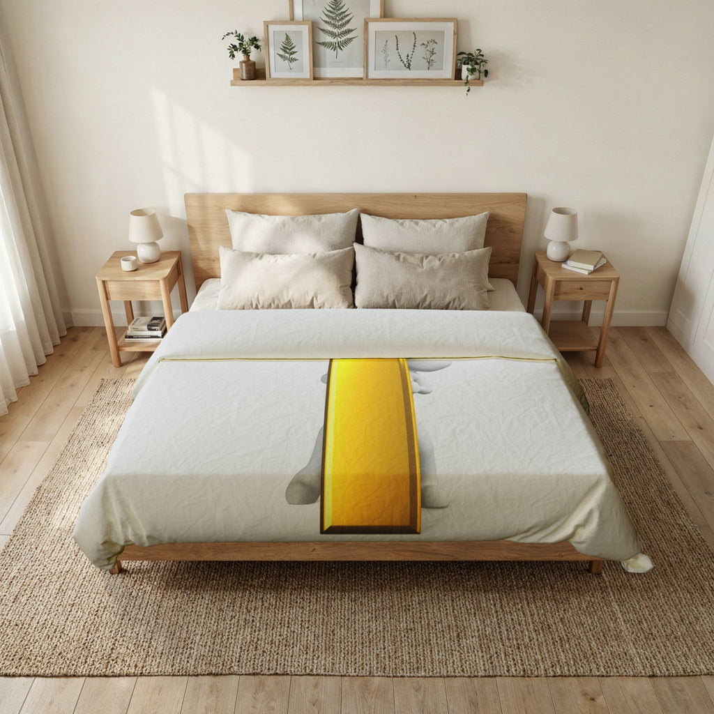 Gold Letter i Minimalist Duvet Cover | Cotton Duvet Cover