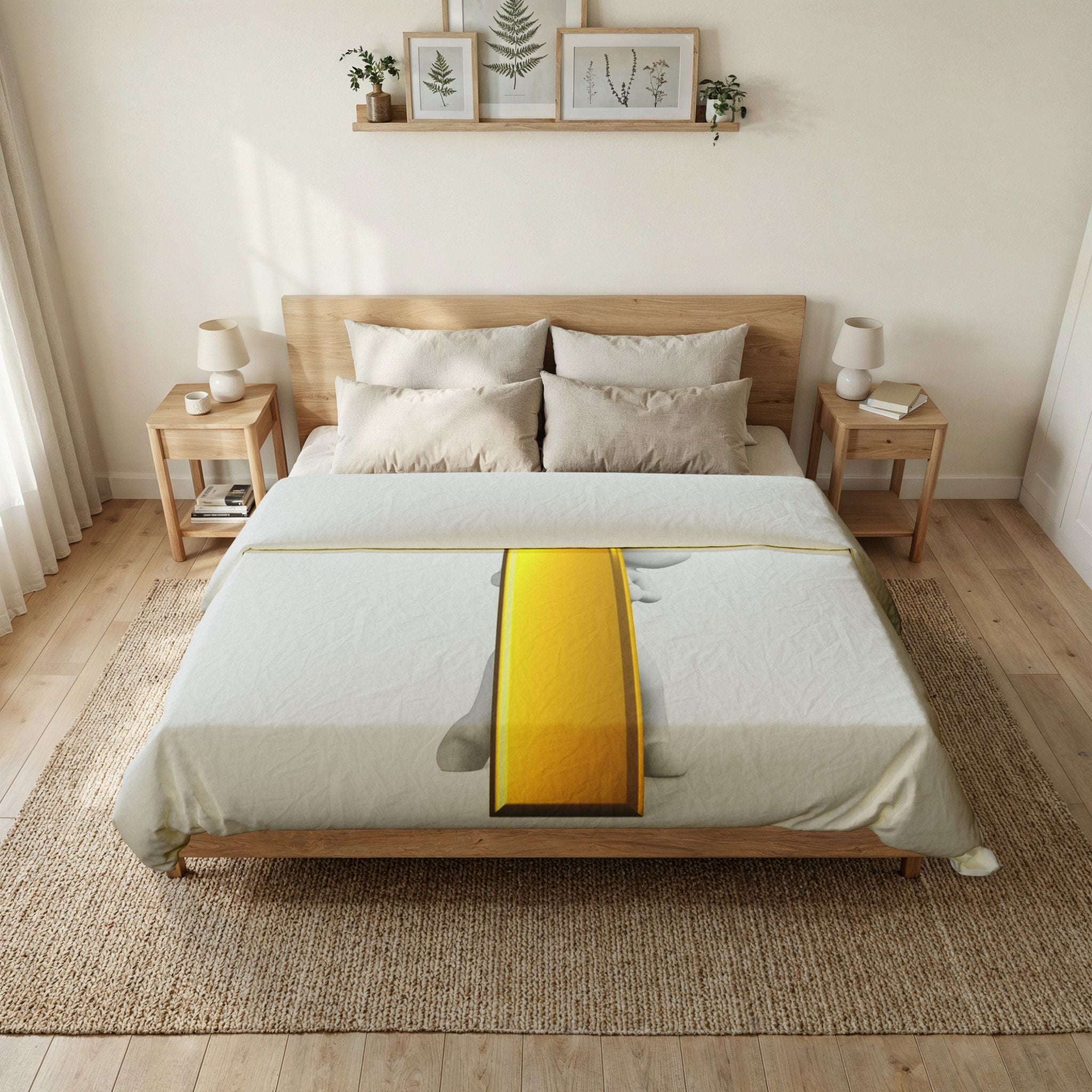 Gold Letter i Minimalist Duvet Cover | Cotton Duvet Cover