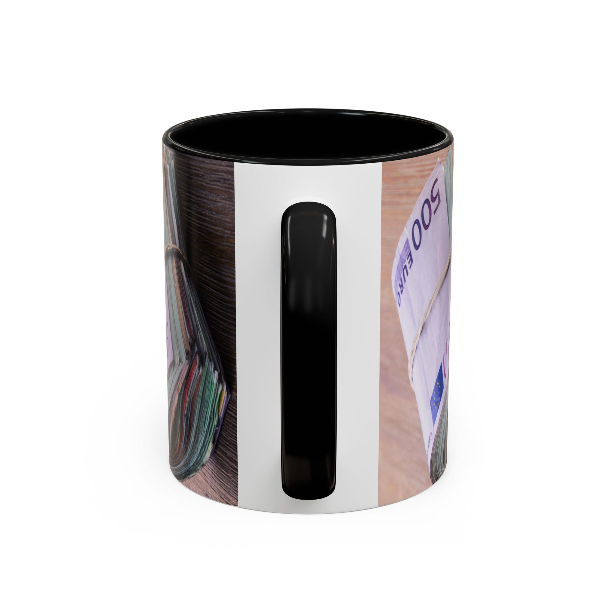 Rolled Euro Banknotes Mug | Accent Coffee Mug 11oz or 15oz