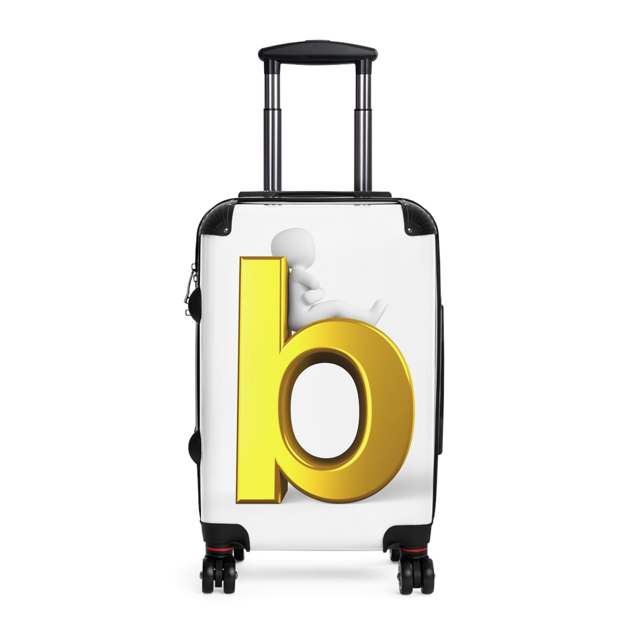 Gold Letter B Suitcase | Monogram Luggage