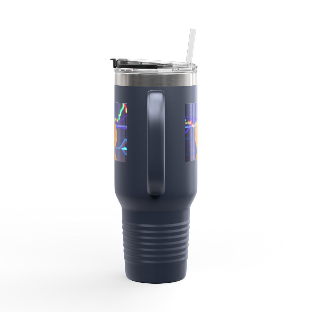 Litecoin Crypto Coin with Price Chart Tumbler | 40oz Insulated Travel Mug