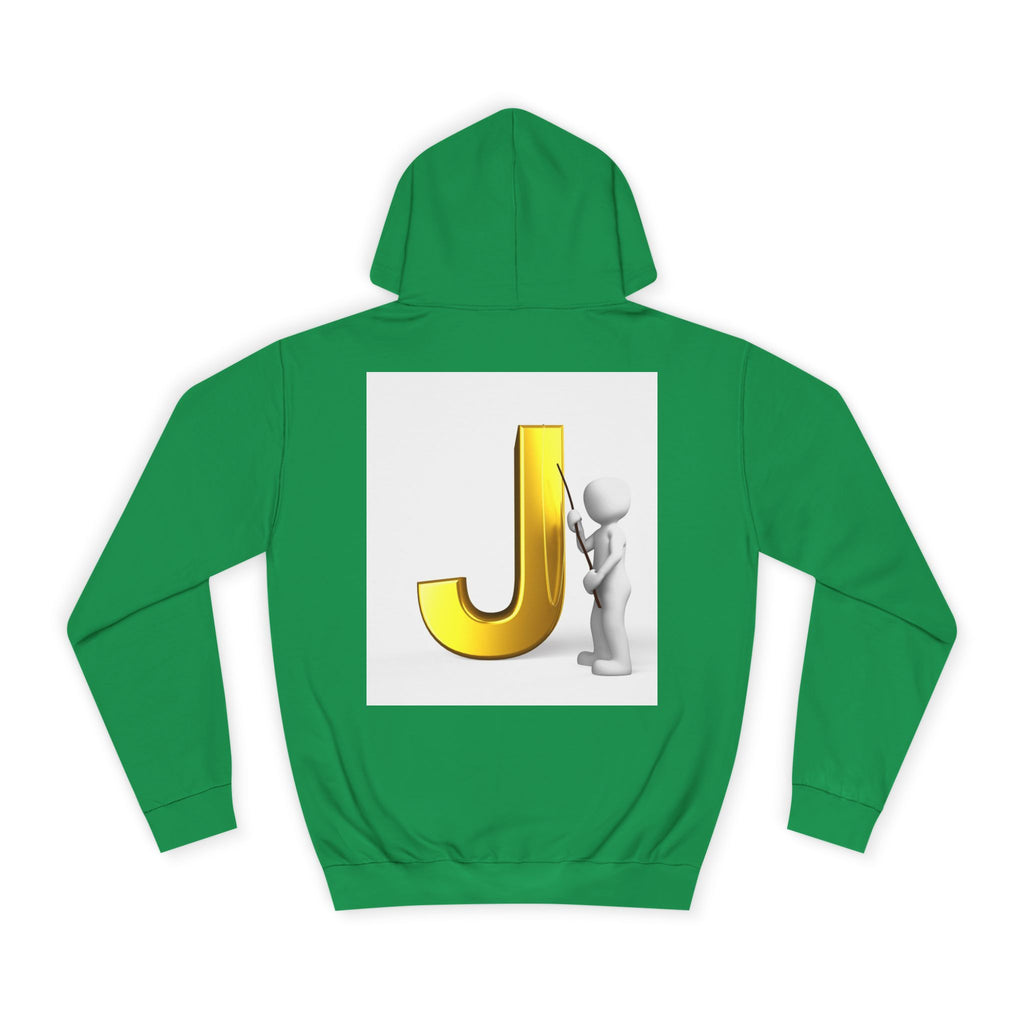 Golden Letter J Initial Hoodie | Monogram J Sweatshirt