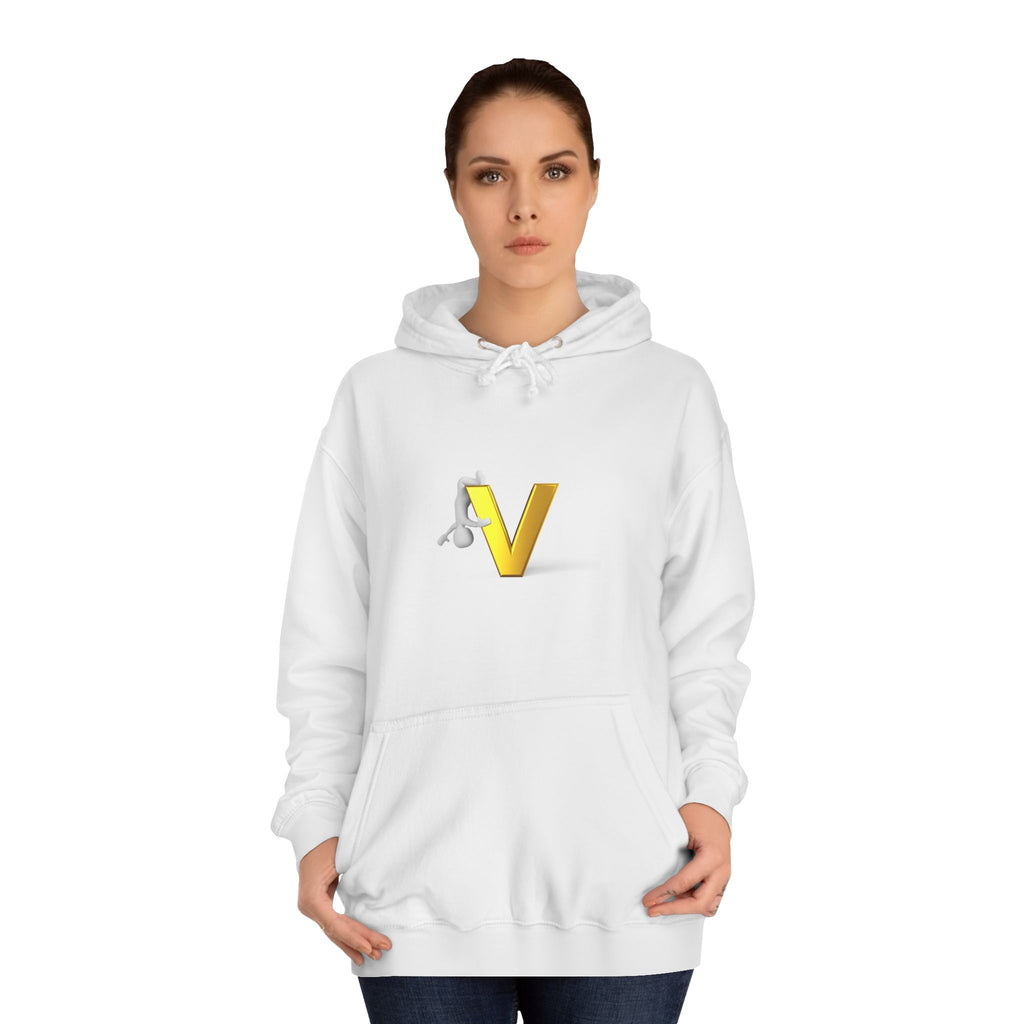 3D Gold Letter V Hoodie | Letter V Initial Sweatshirt
