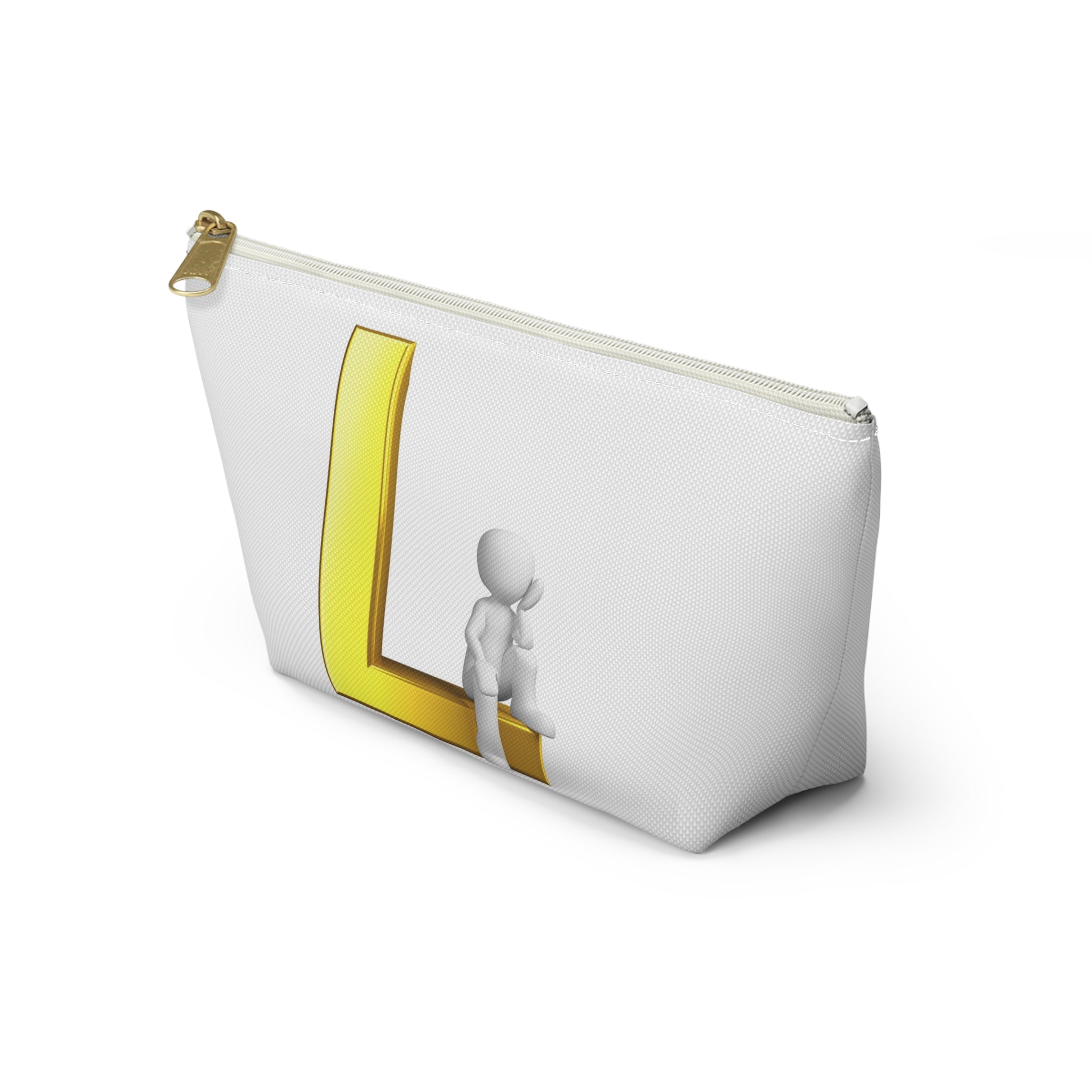 3D Letter L with Sitting Figure Accessory Pouch