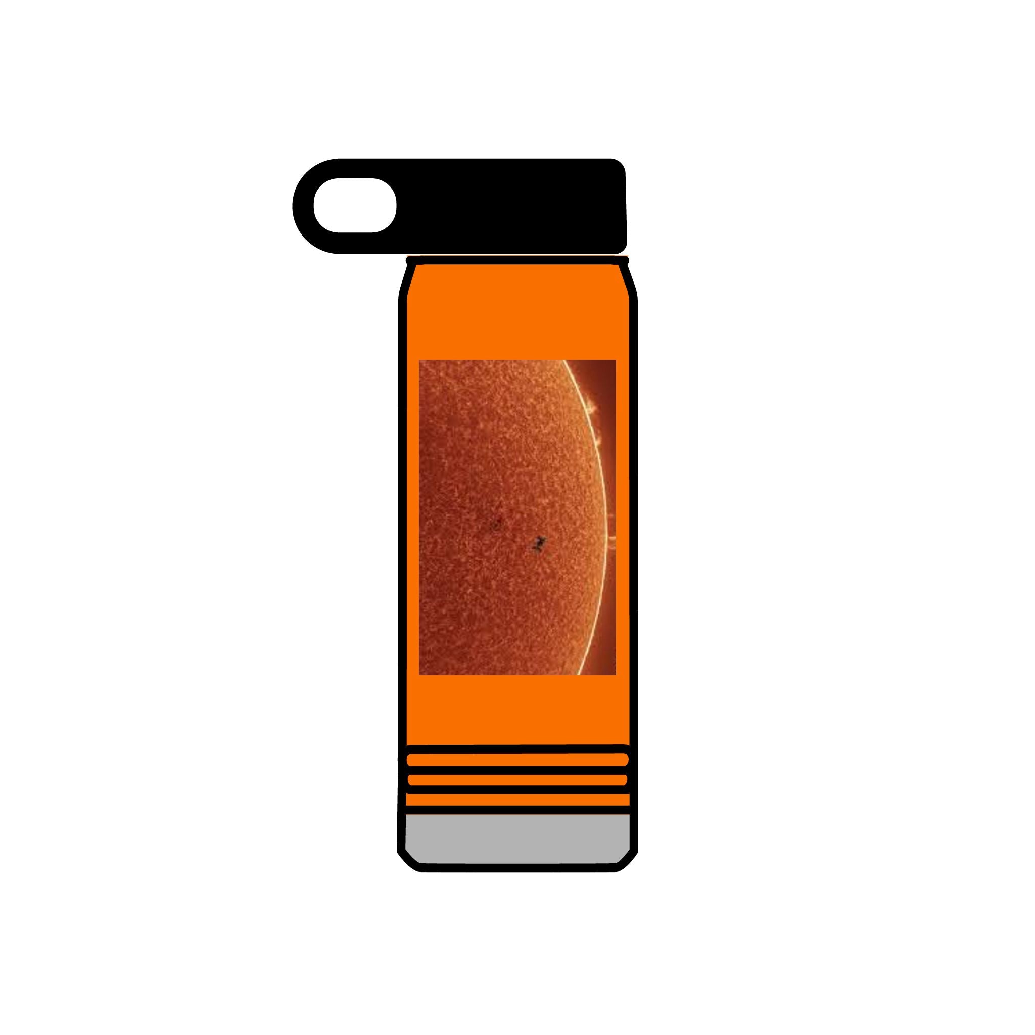 Bouteille d'eau photo surface du soleil | Tache solaire 20oz