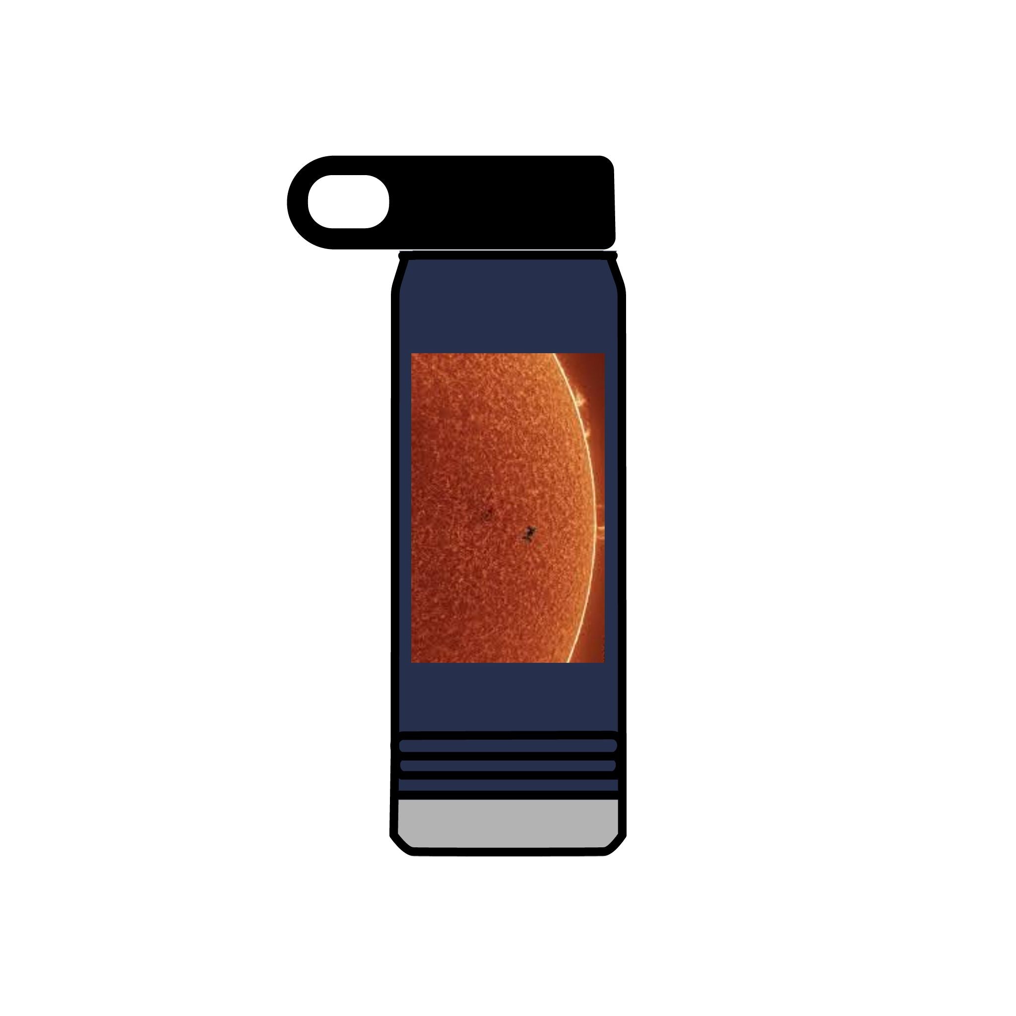 Bouteille d'eau photo surface du soleil | Tache solaire 20oz