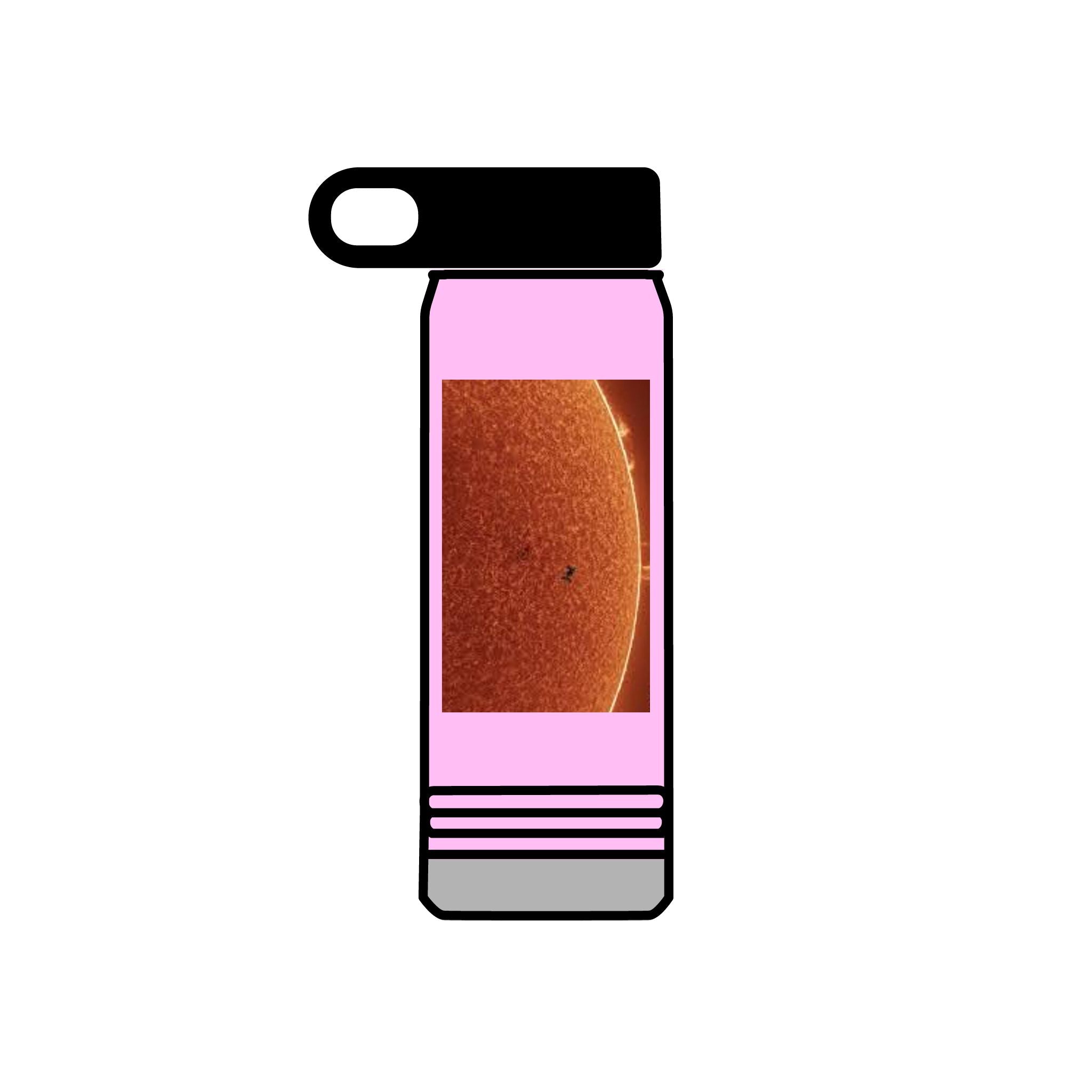 Bouteille d'eau photo surface du soleil | Tache solaire 20oz