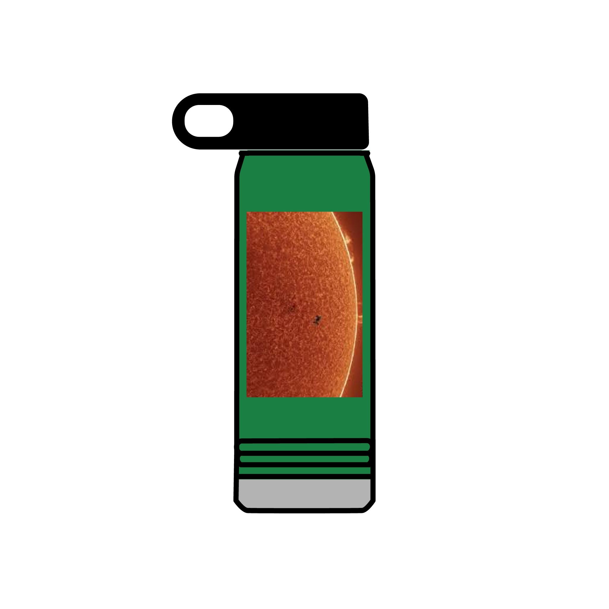 Bouteille d'eau photo surface du soleil | Tache solaire 20oz