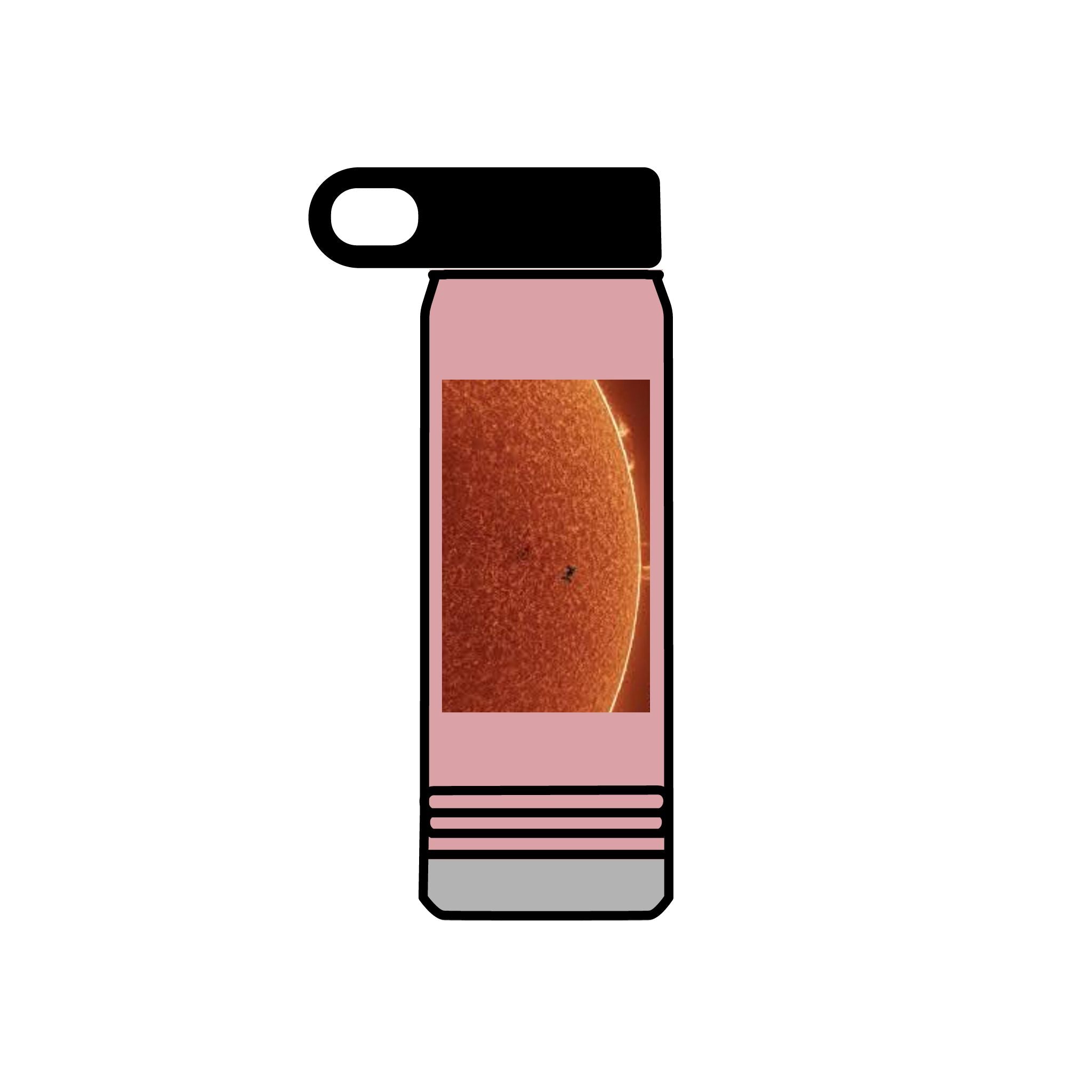 Bouteille d'eau photo surface du soleil | Tache solaire 20oz