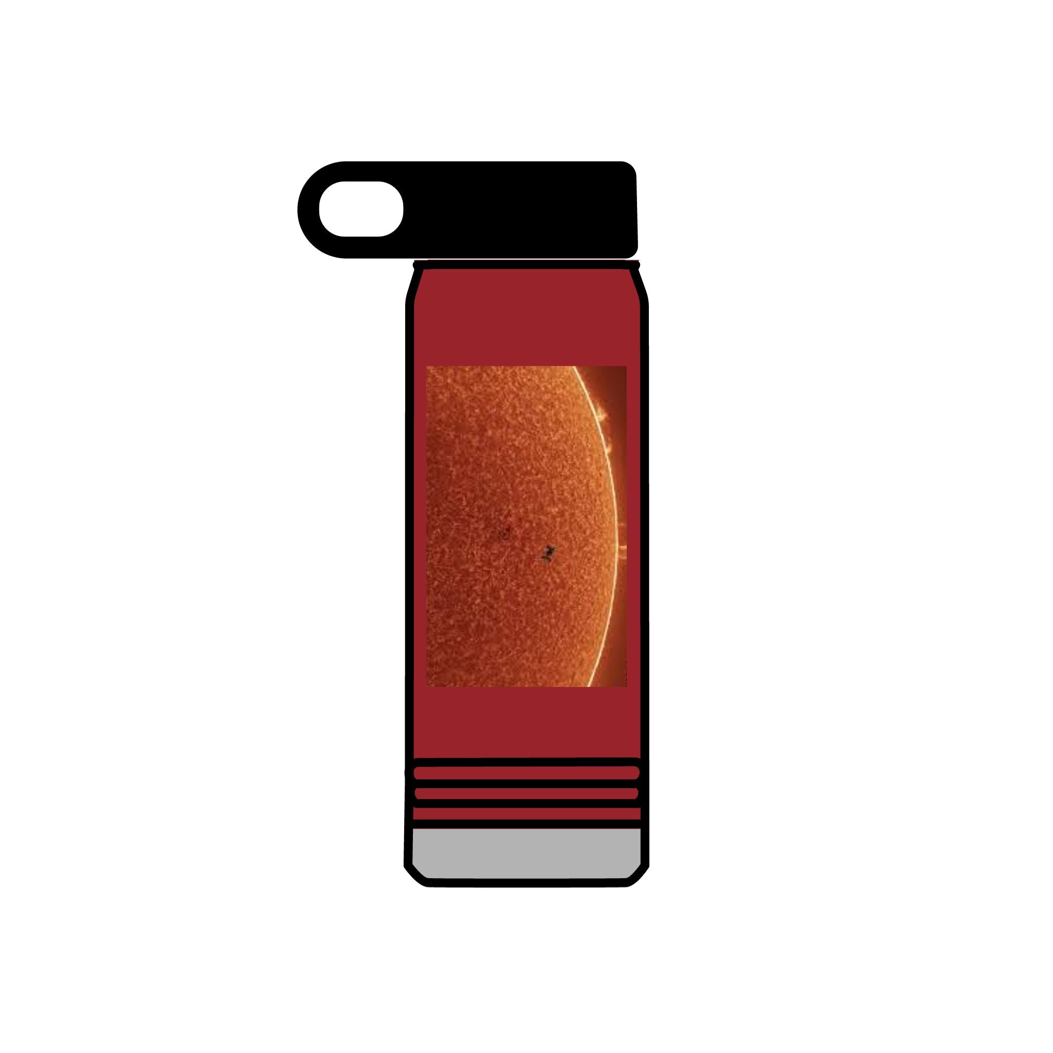 Bouteille d'eau photo surface du soleil | Tache solaire 20oz
