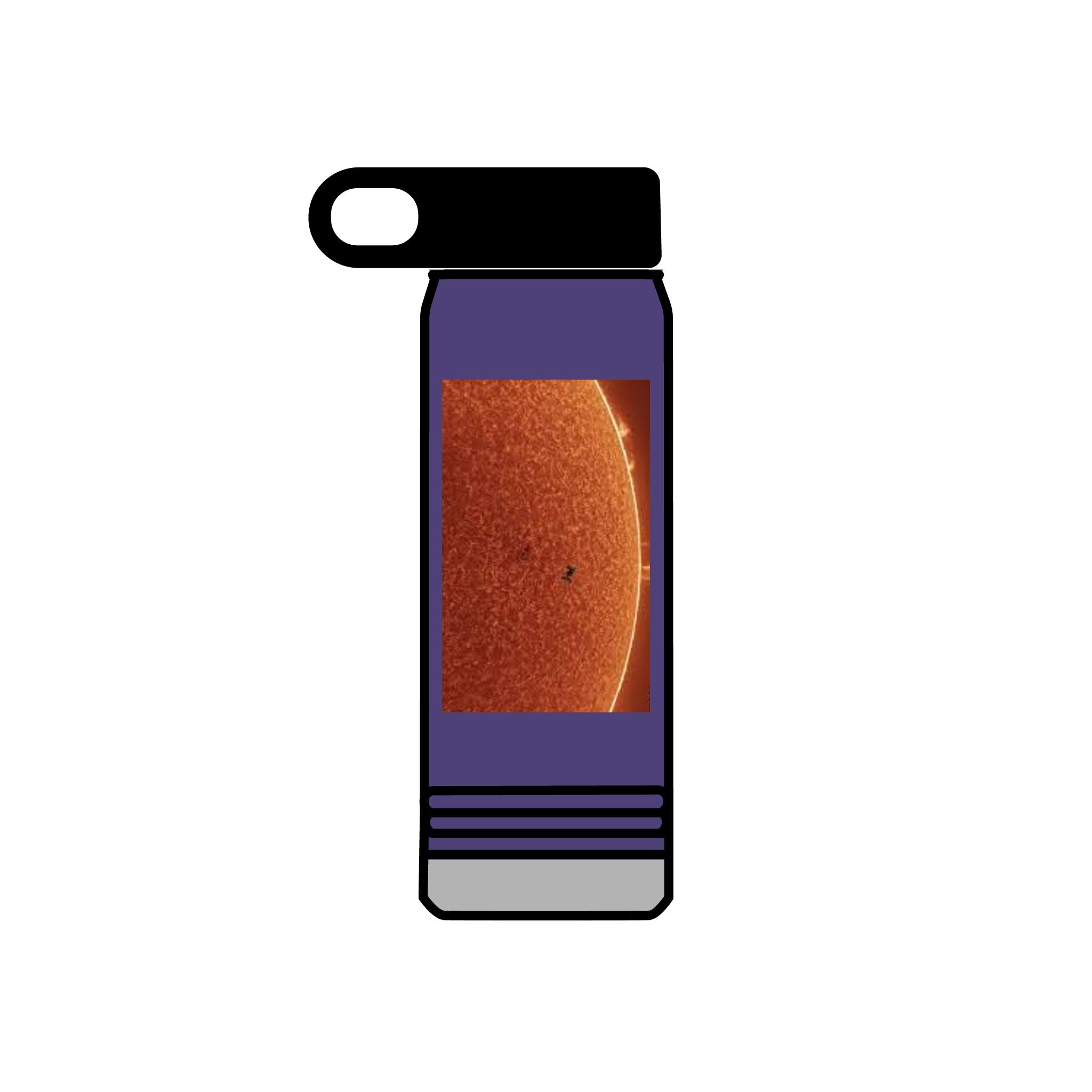 Bouteille d'eau photo surface du soleil | Tache solaire 20oz