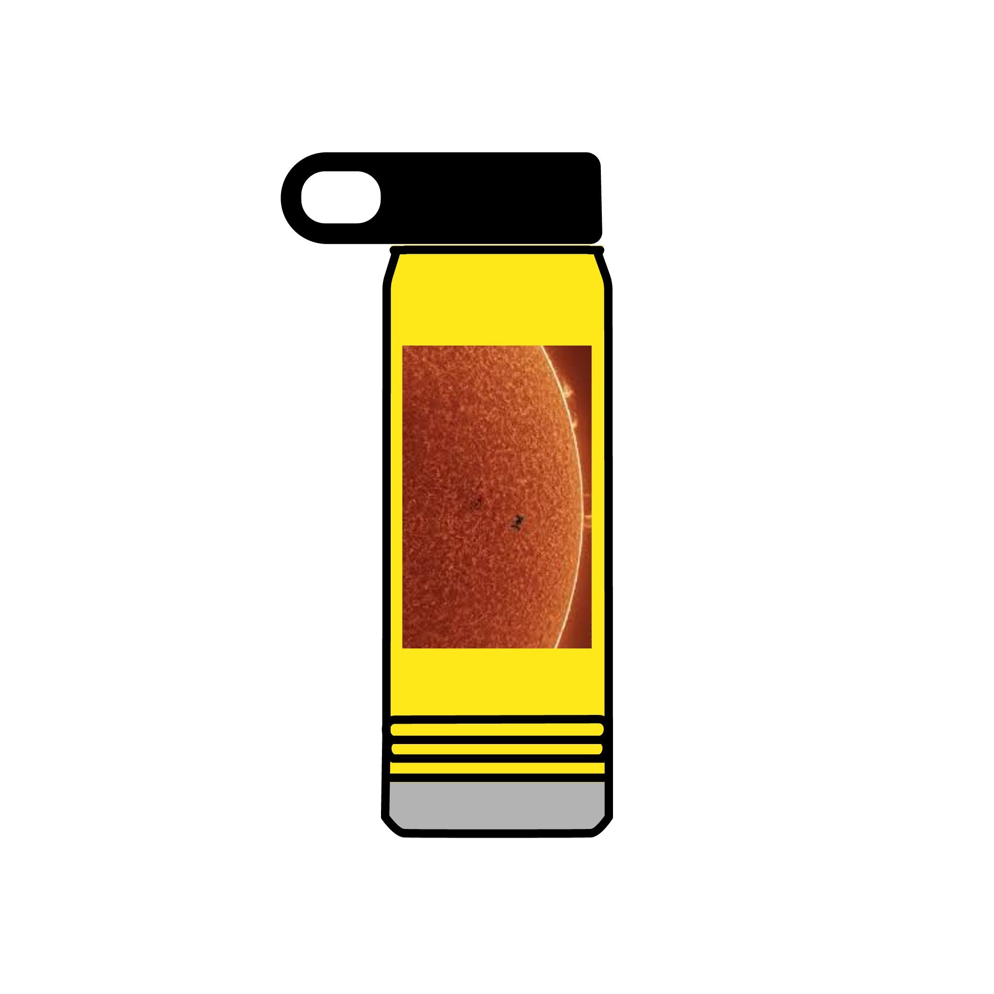 Bouteille d'eau photo surface du soleil | Tache solaire 20oz