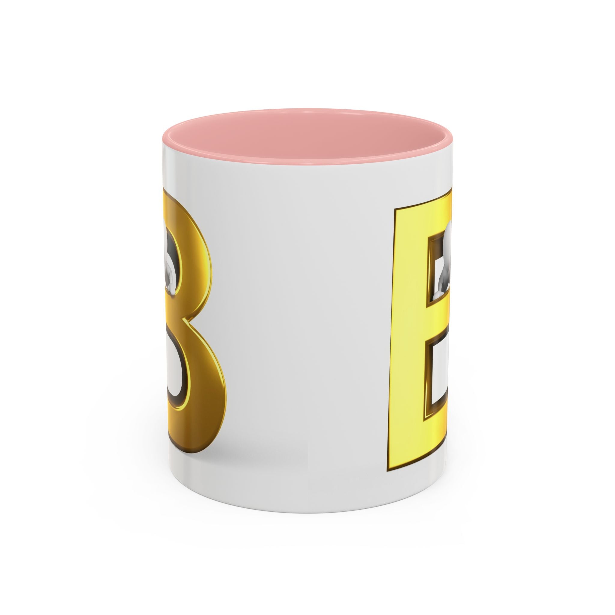 Gold Letter B with 3D Character Mug | Accent Coffee Mug