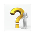 Question Mark Icon Car Magnet | Large Square Magnetic Sign