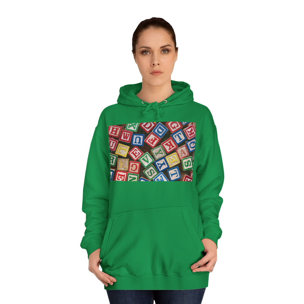 Colorful Alphabet Blocks Hoodie | Kids Letter Blocks Design