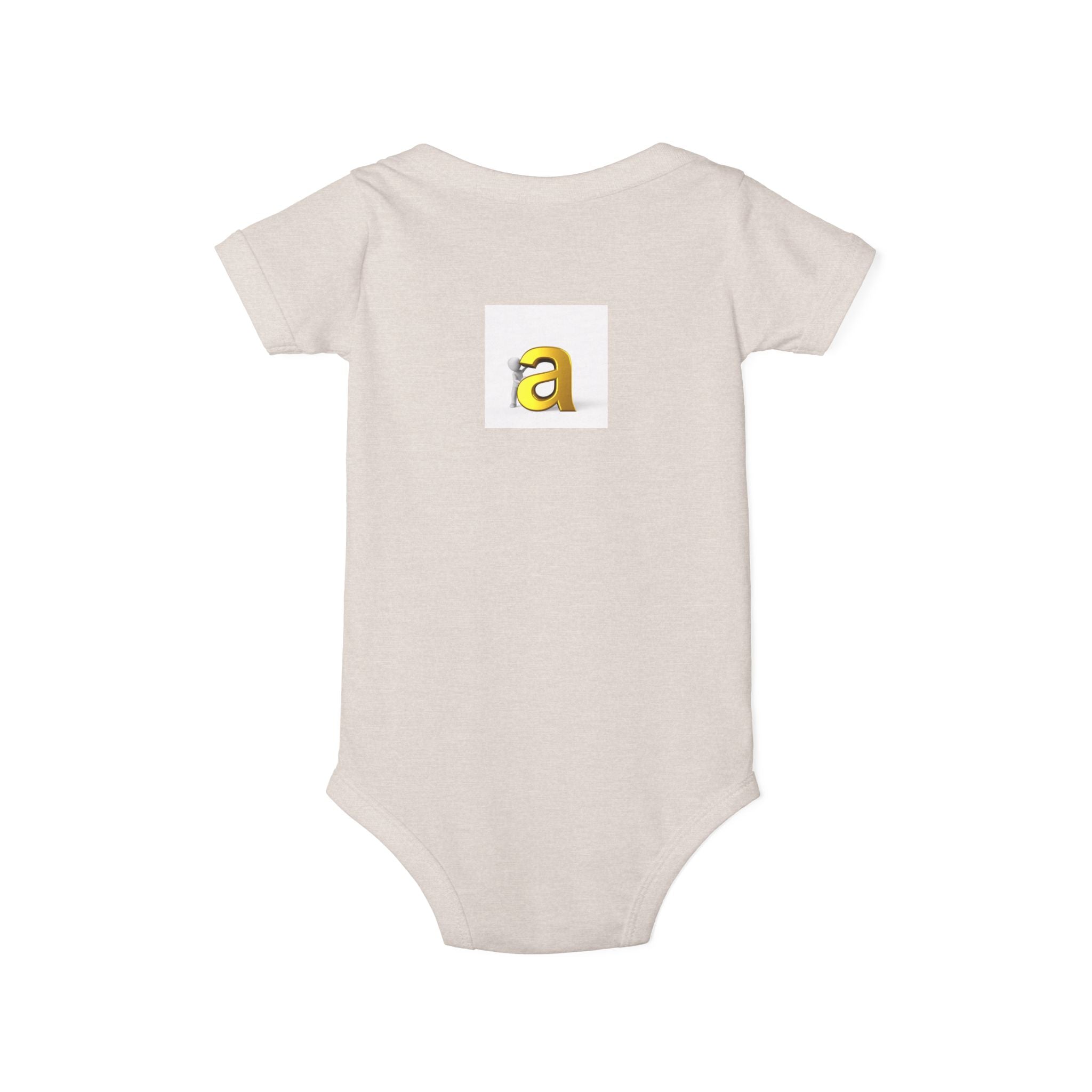 Gold Letter 'a' Baby Onesie | Infant Jersey One Piece