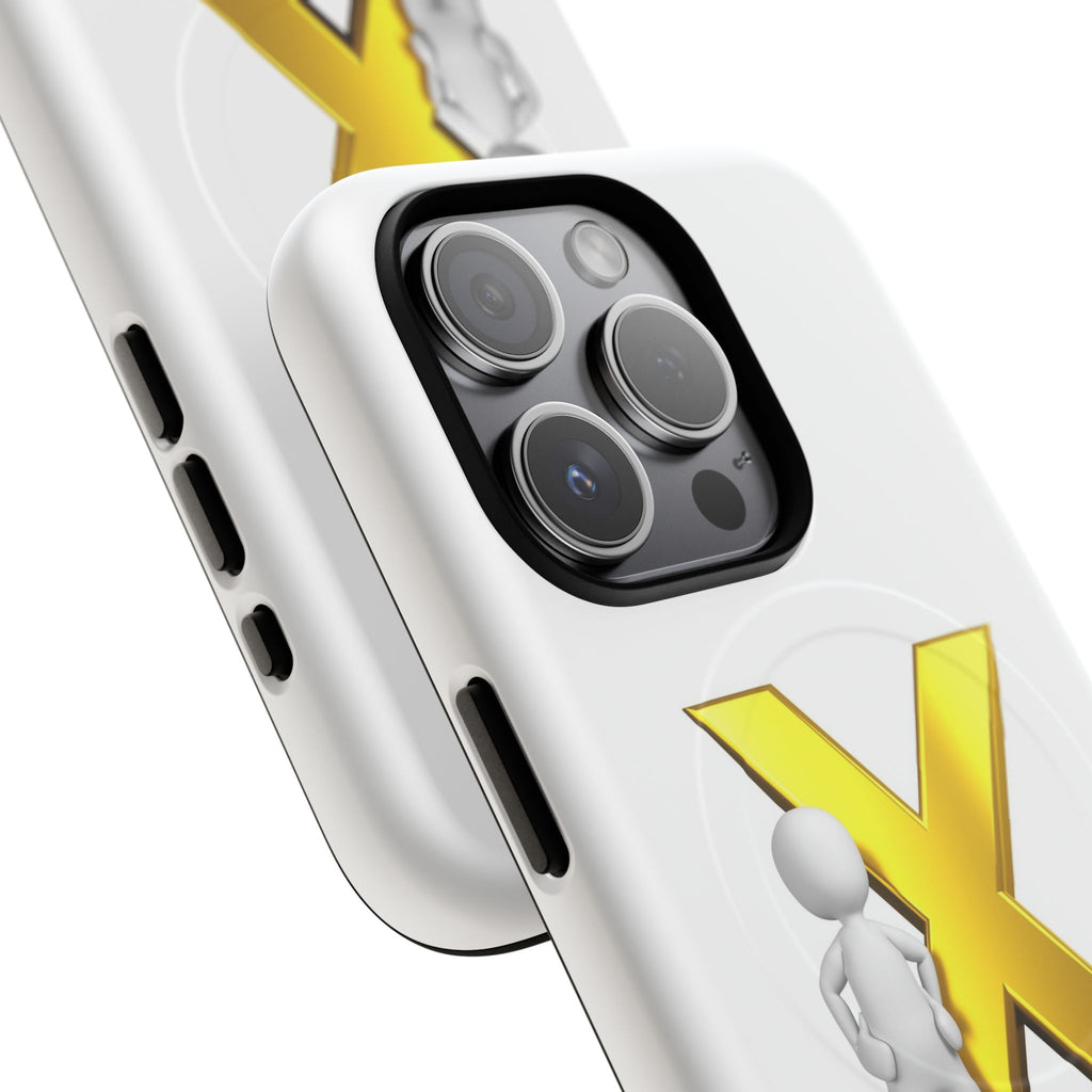 3D Figure with Gold X phone case | Magnetic Tough Case