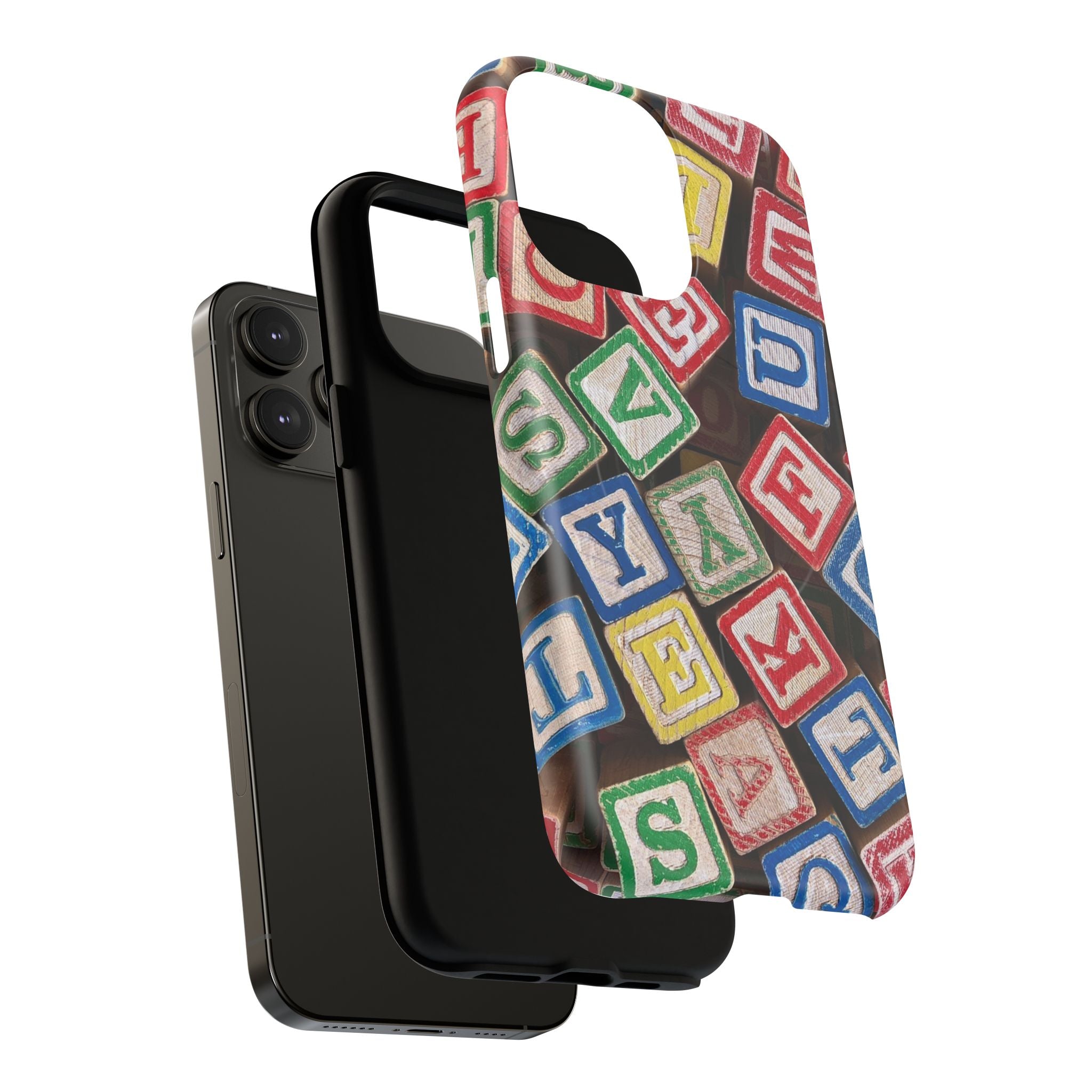 Vintage Alphabet Blocks Phone Case | Tough Magnetic Case