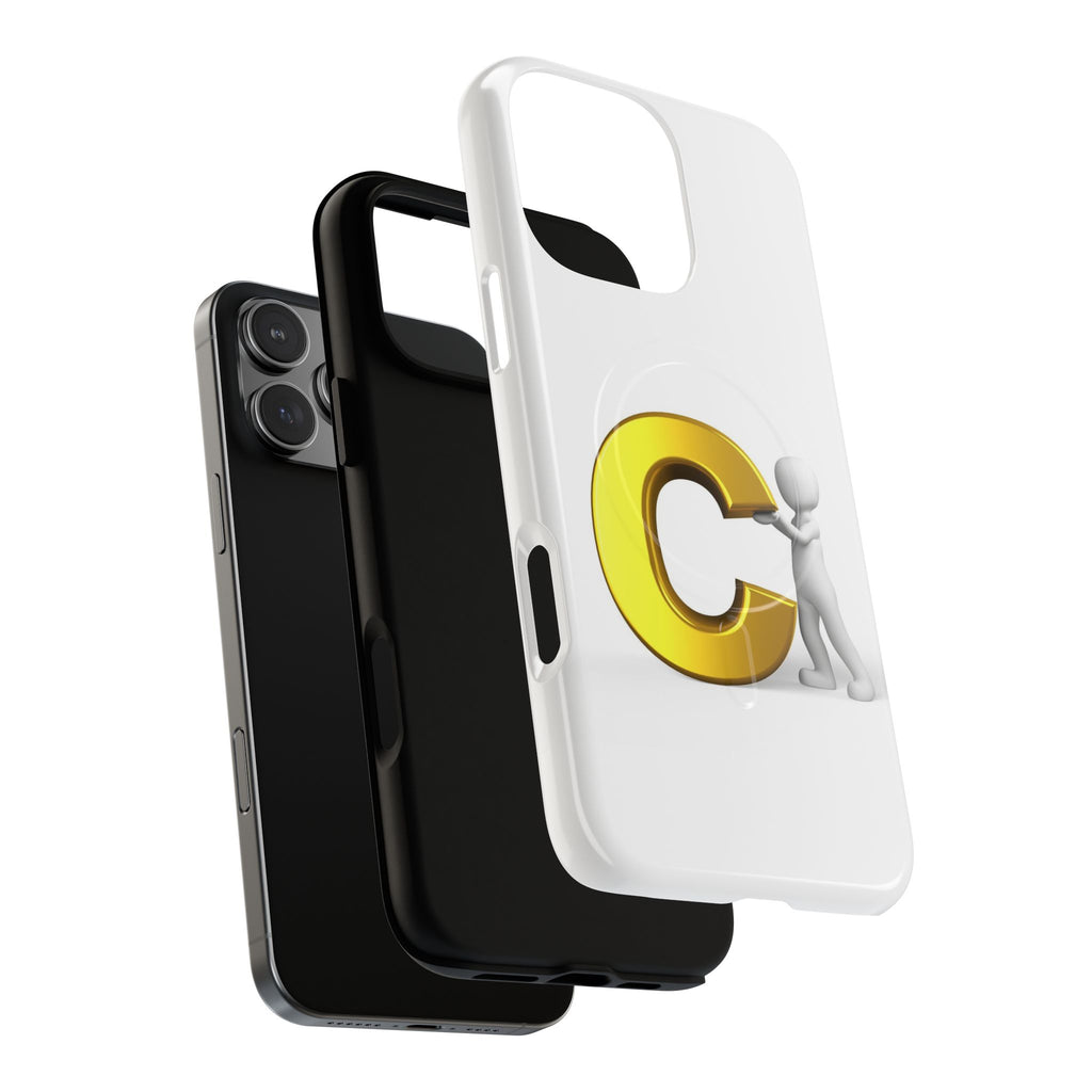 Gold Letter C Monogram Phone Case | Magnetic Tough Case
