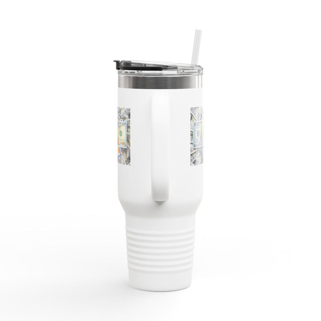 Stacked Hundred Dollar Bills Insulated Travel Mug | 40oz