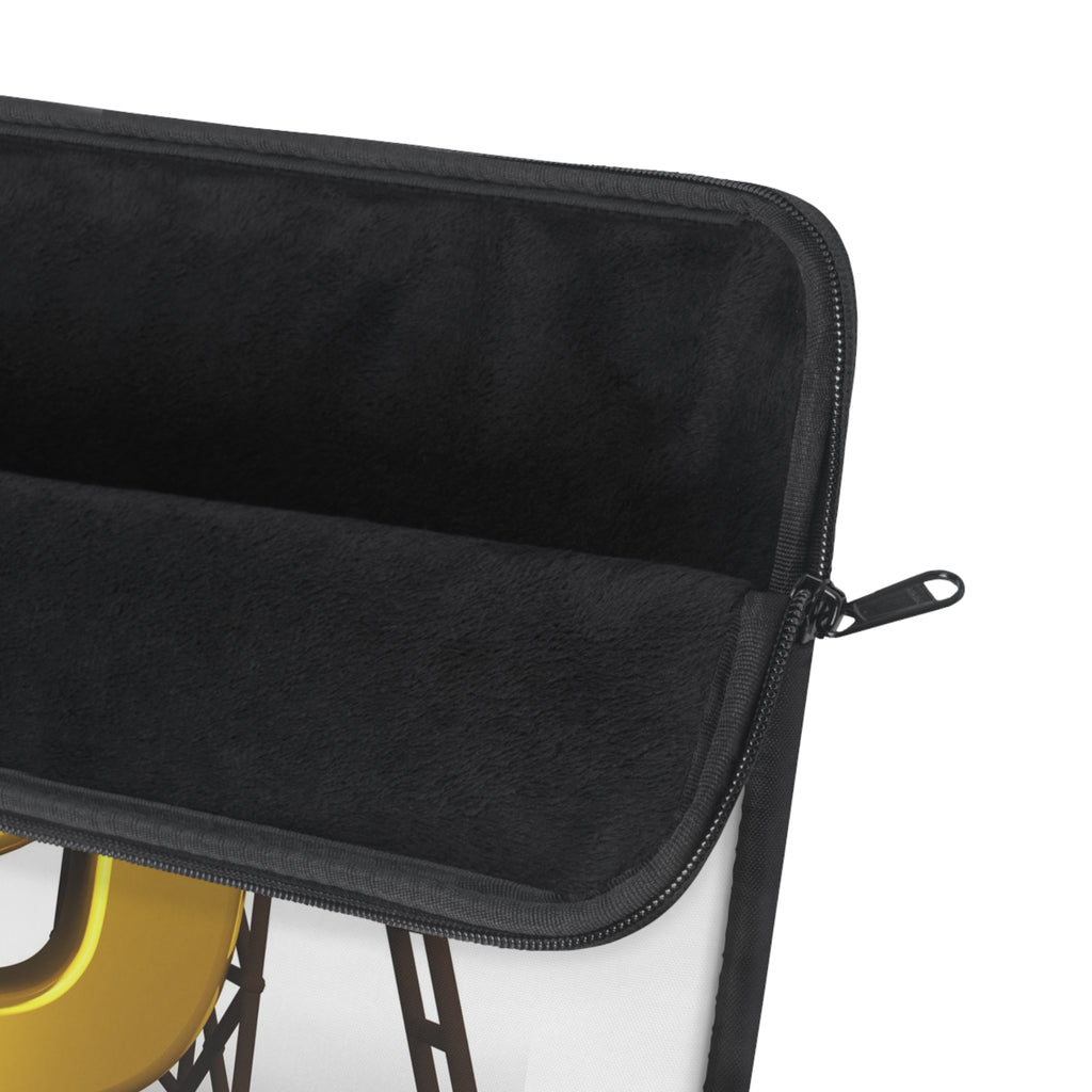 Golden Letter G with Worker Laptop Sleeve | Monogram Initial Tech Case