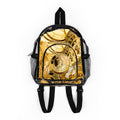 Gold Bitcoin Coins Clear Stadium Backpack | Transparent Coin Print Backpack