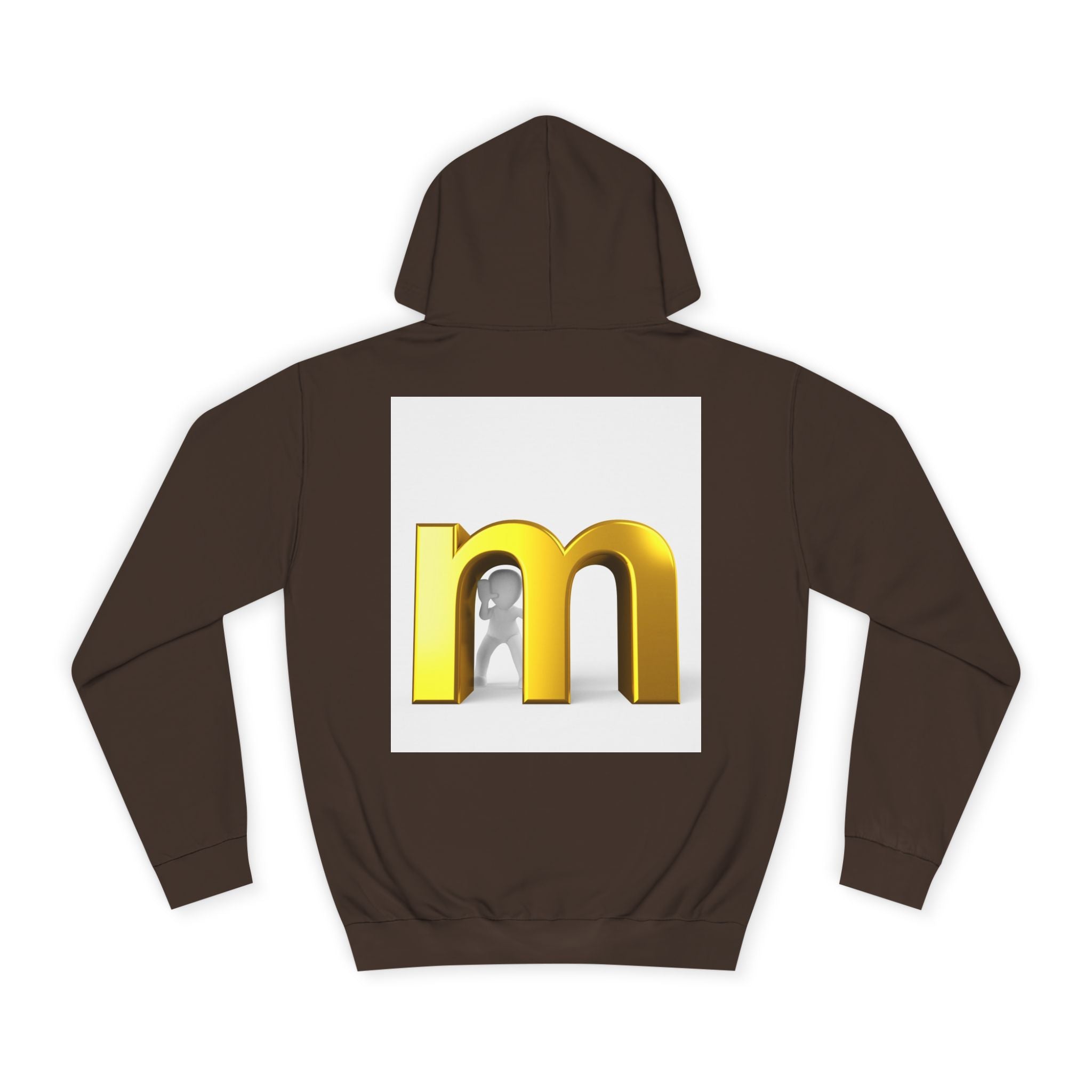 Gold 3D Letter M Hoodie | Minimal Initial Logo