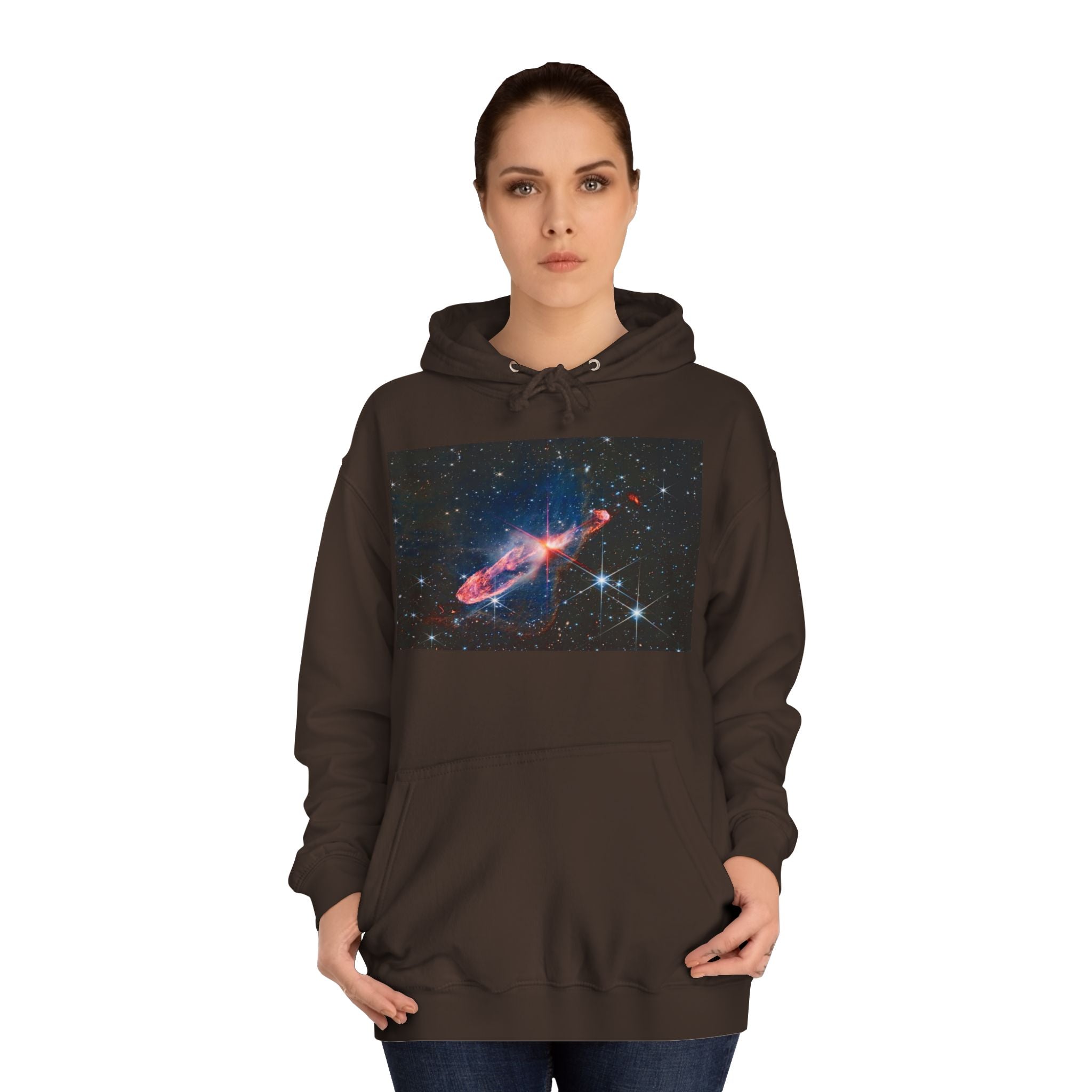 Nebula Space Photo Hoodie | Cosmic Galaxy Stars Astronautic Design