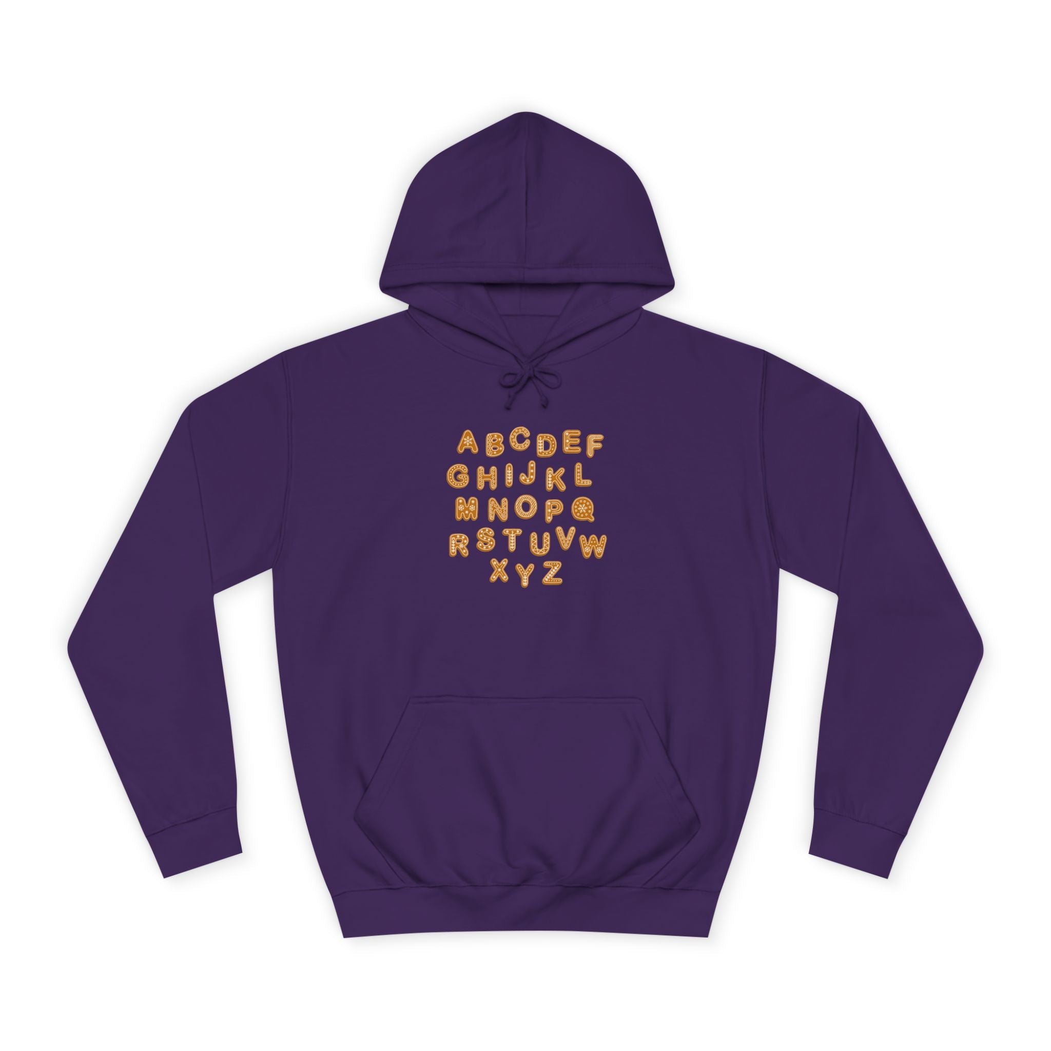 Sweat à capuche Alphabet Biscuits | Sweatshirt Lettres de A à Z Police Biscuits