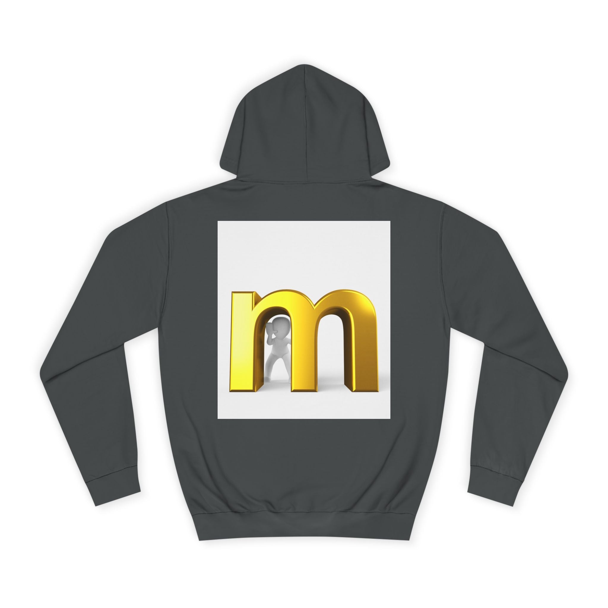 Gold 3D Letter M Hoodie | Minimal Initial Logo