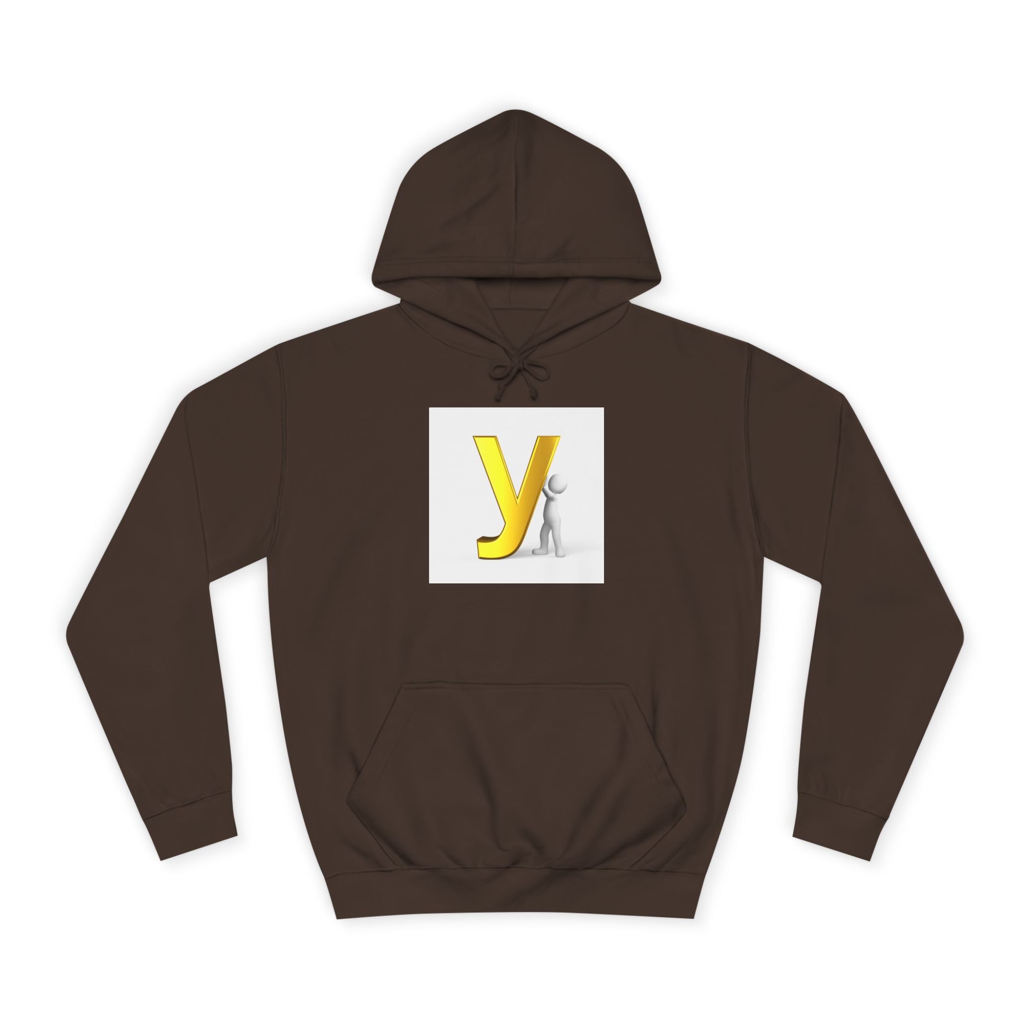 Sweat à capuche jaune 3D lettre Y | Sweat-shirt initial monogramme universitaire