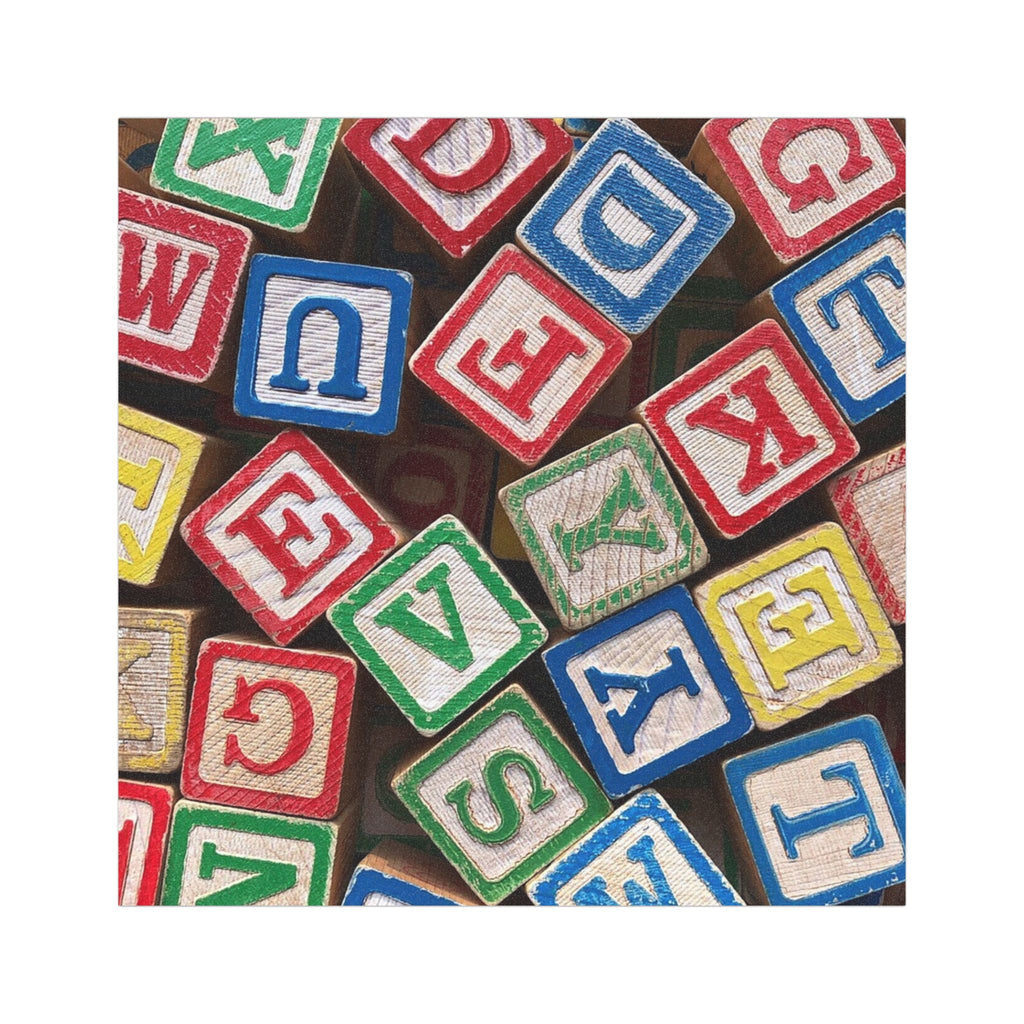 Alphabet Block Pattern Car Magnets | Kids ABC Magnetic Decals