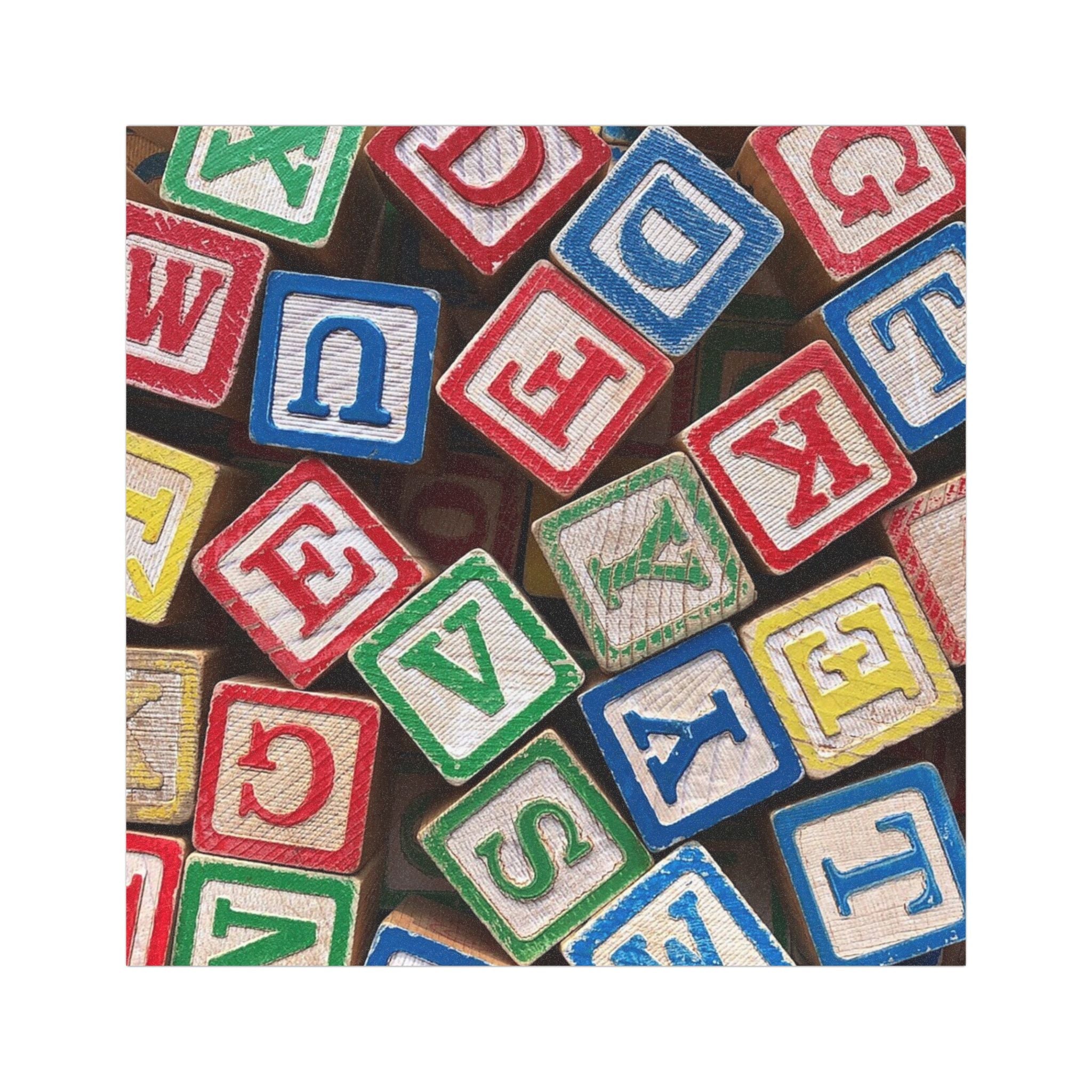 Alphabet Block Pattern Car Magnets | Kids ABC Magnetic Decals