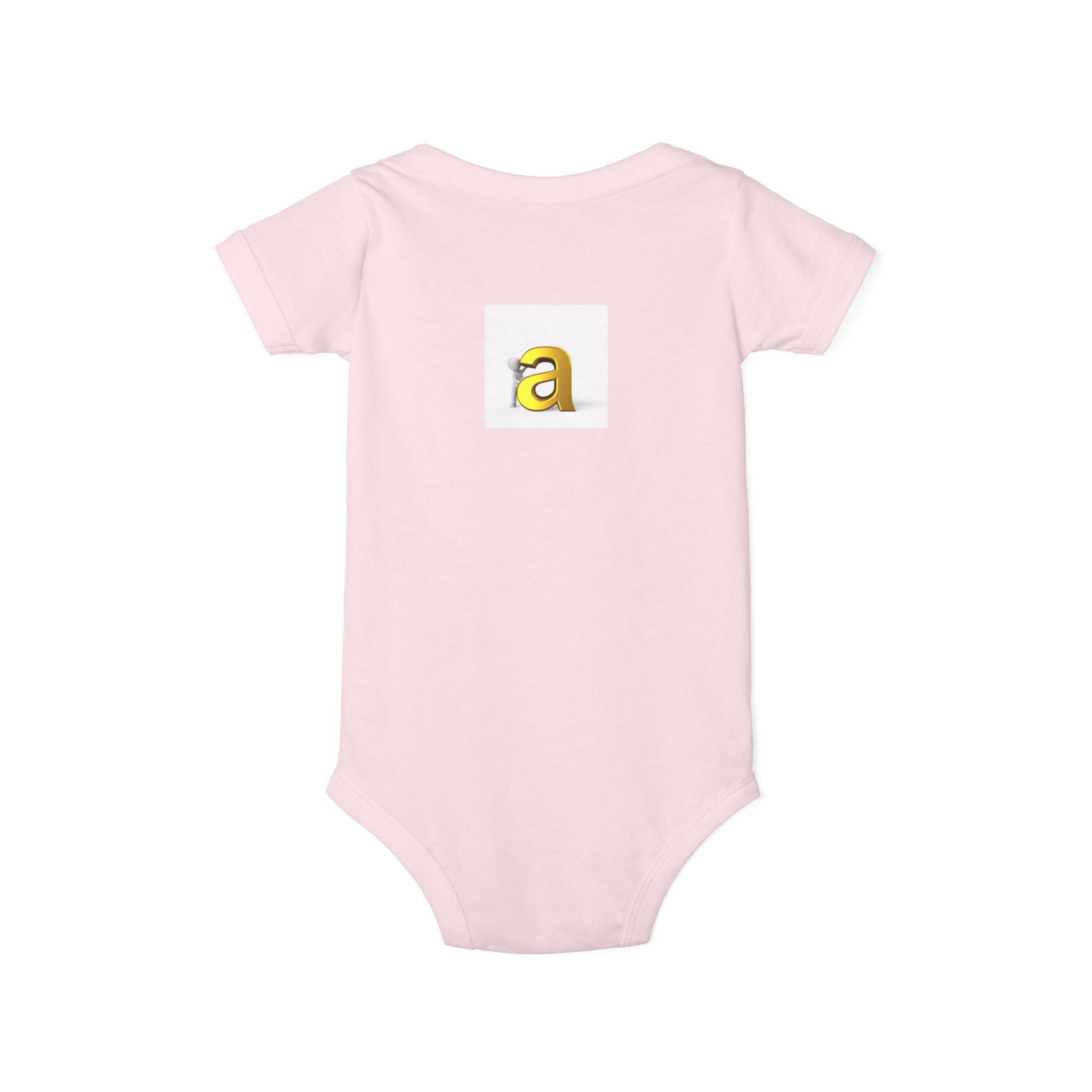 Gold Letter 'a' Baby Onesie | Infant Jersey One Piece