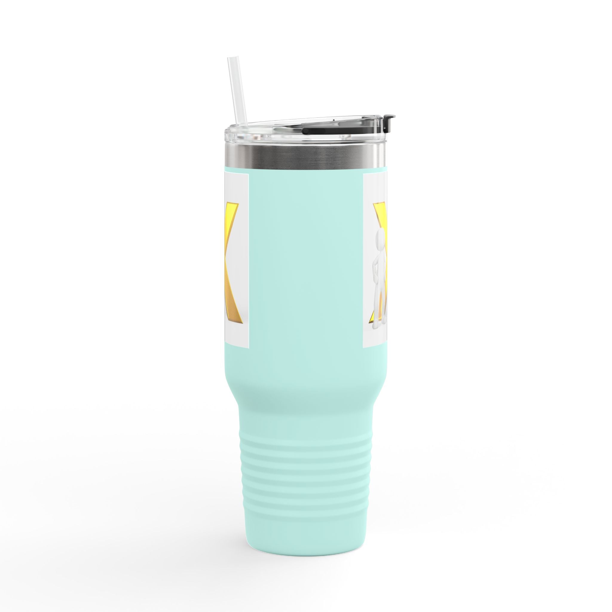 Gobelet de 40 oz Personnage 3D avec X doré
