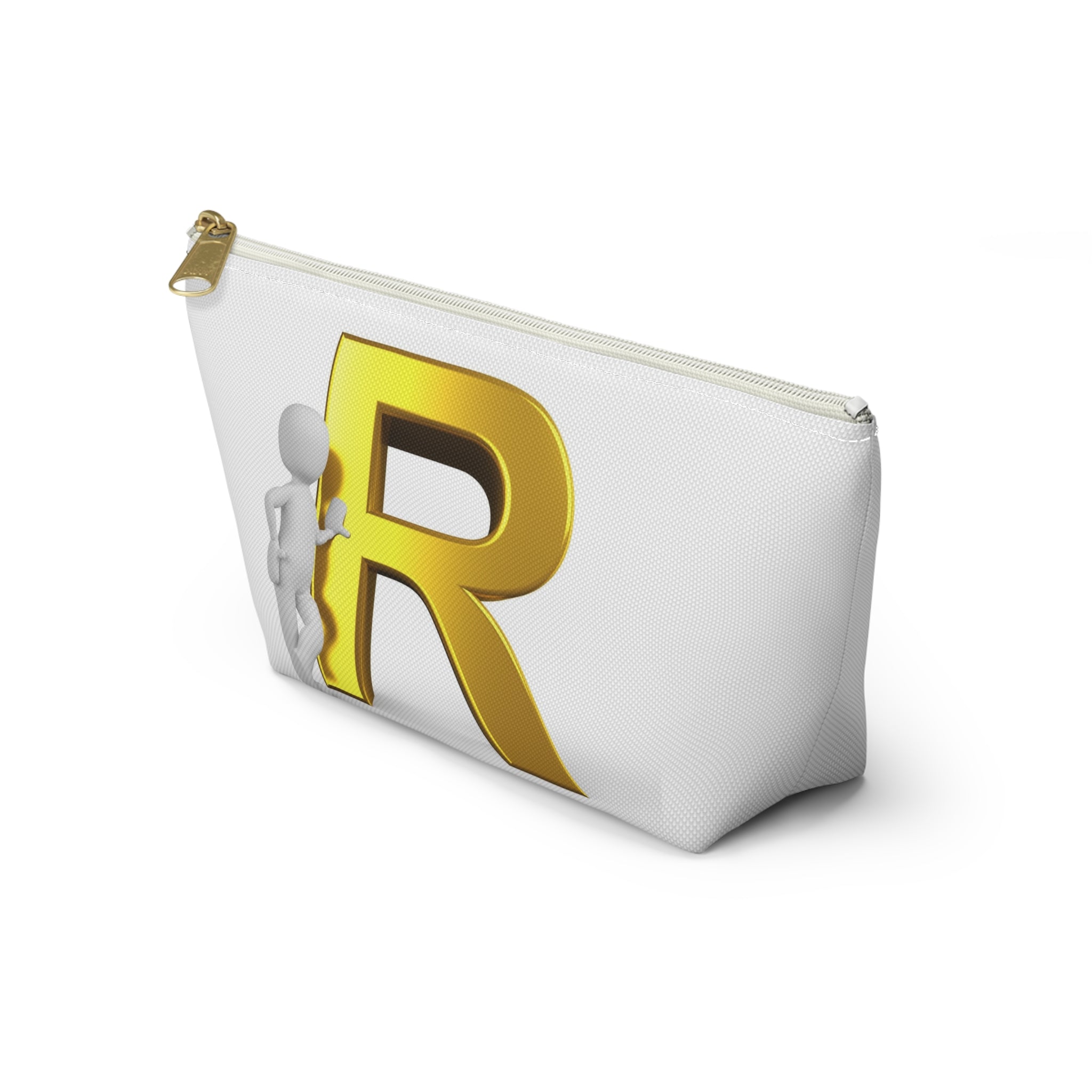 Gold Letter R Initial Accessory Pouch