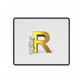 Gold Letter R Lettering Desk Mat | Monogram Initial Desk Mat