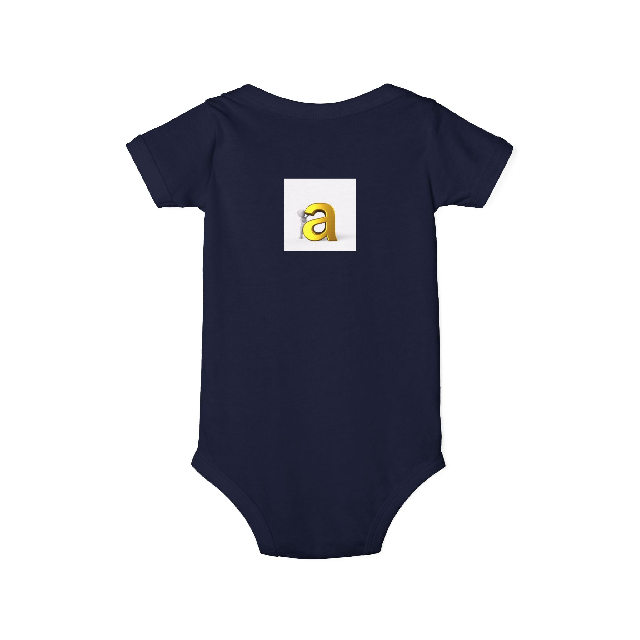 Gold Letter 'a' Baby Onesie | Infant Jersey One Piece