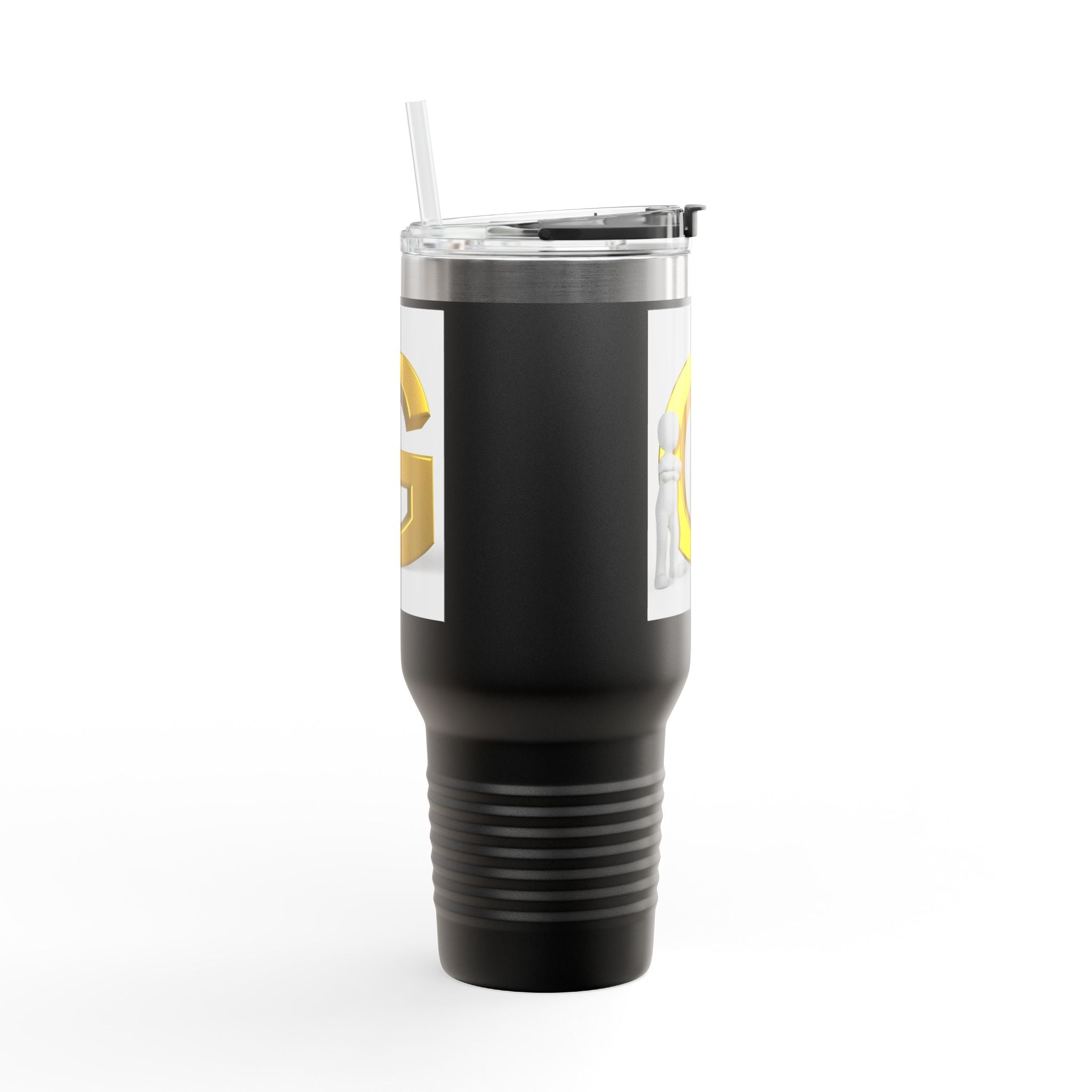 Gobelet de voyage 40oz avec lettre G dorée en 3D | Gobelet isotherme