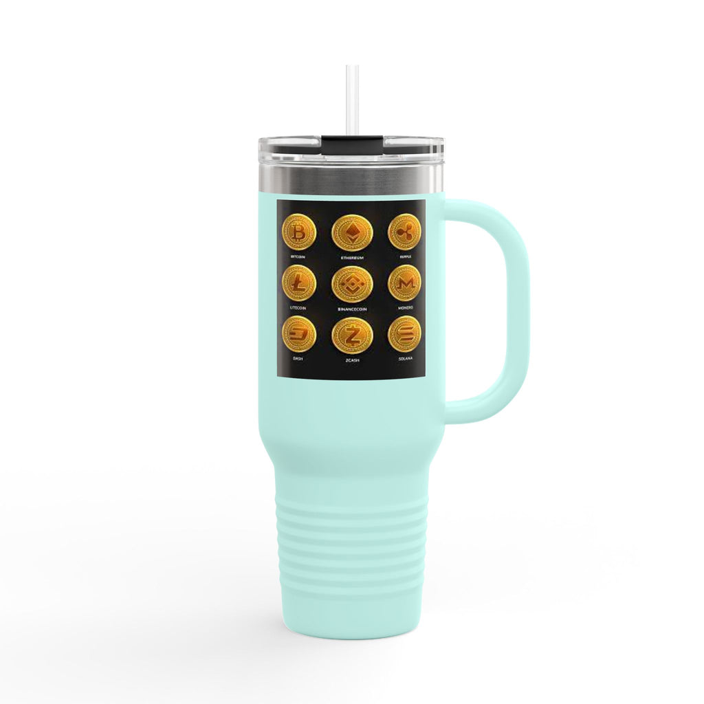 Crypto Currencies Icons 40oz Travel Mug | Insulated Tumbler