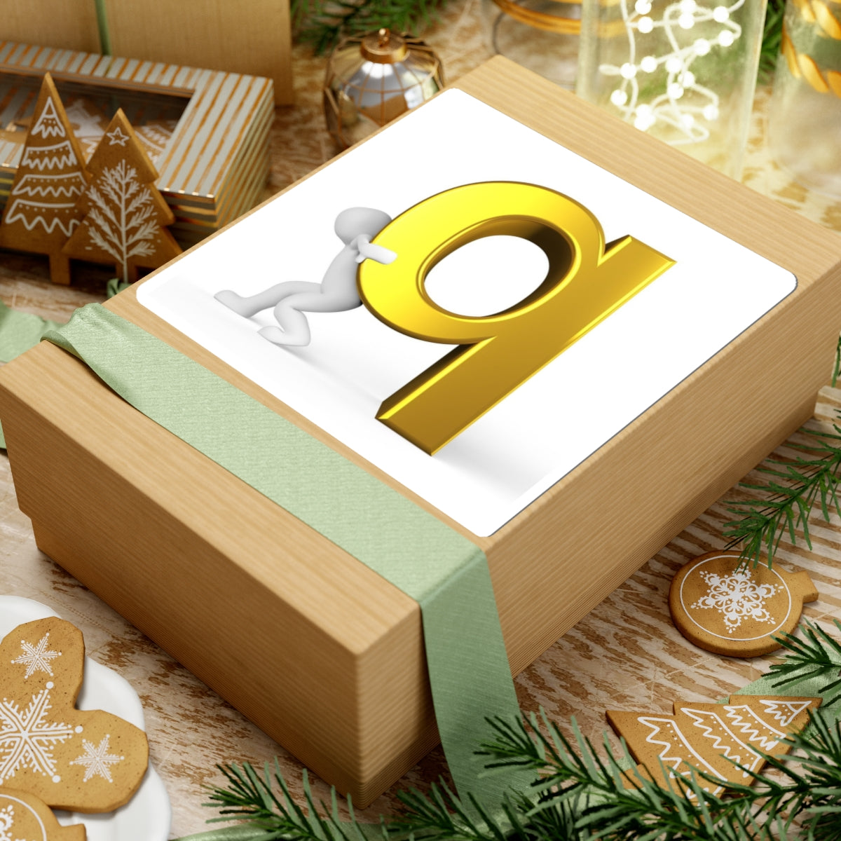 3D Gold Letter a Sticker | Push Character Alphabet Decal, Laptop Sticker