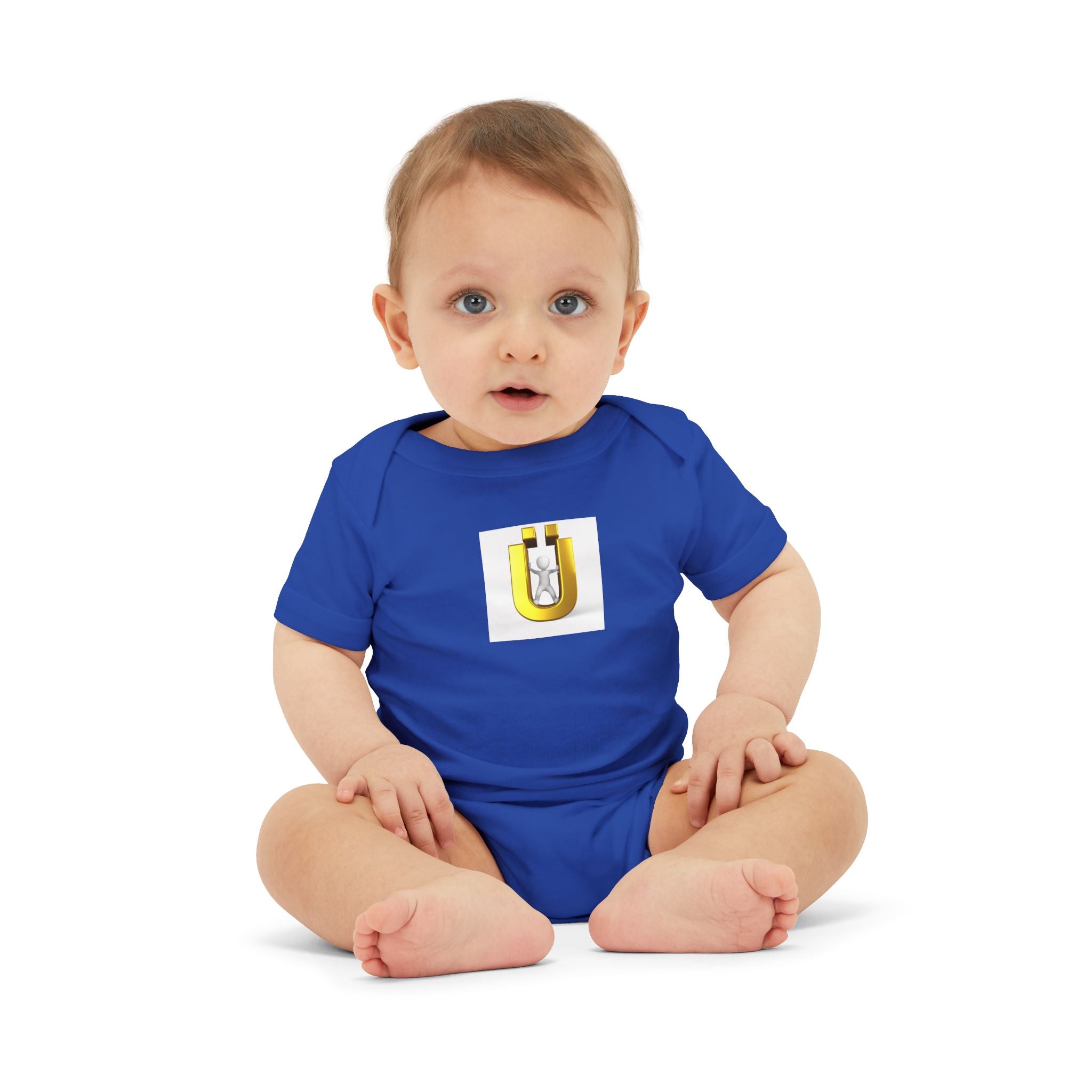 Gold Letter Ü Baby Onesie | Infant Bodysuit Design