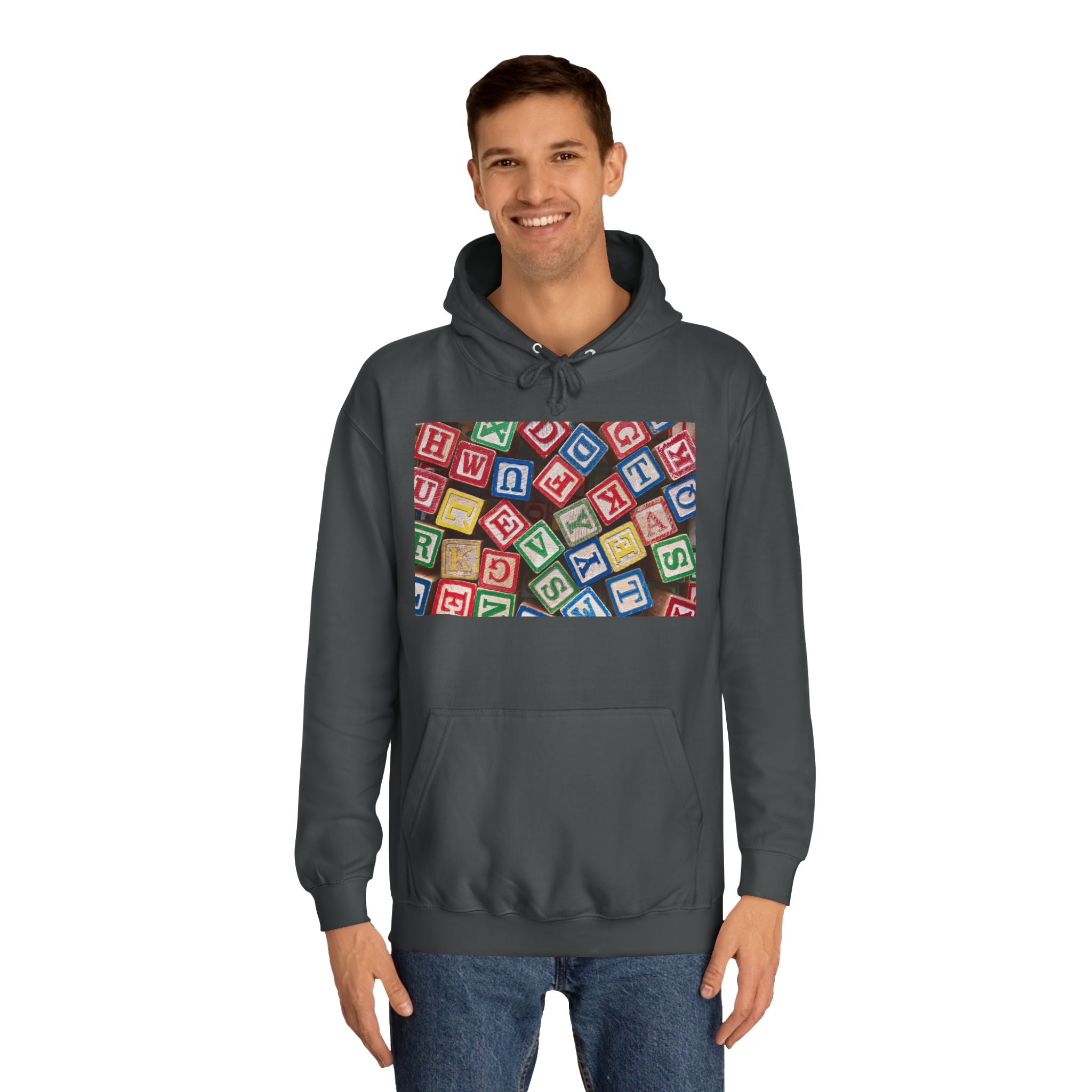 Colorful Alphabet Blocks Hoodie | Kids Letter Blocks Design