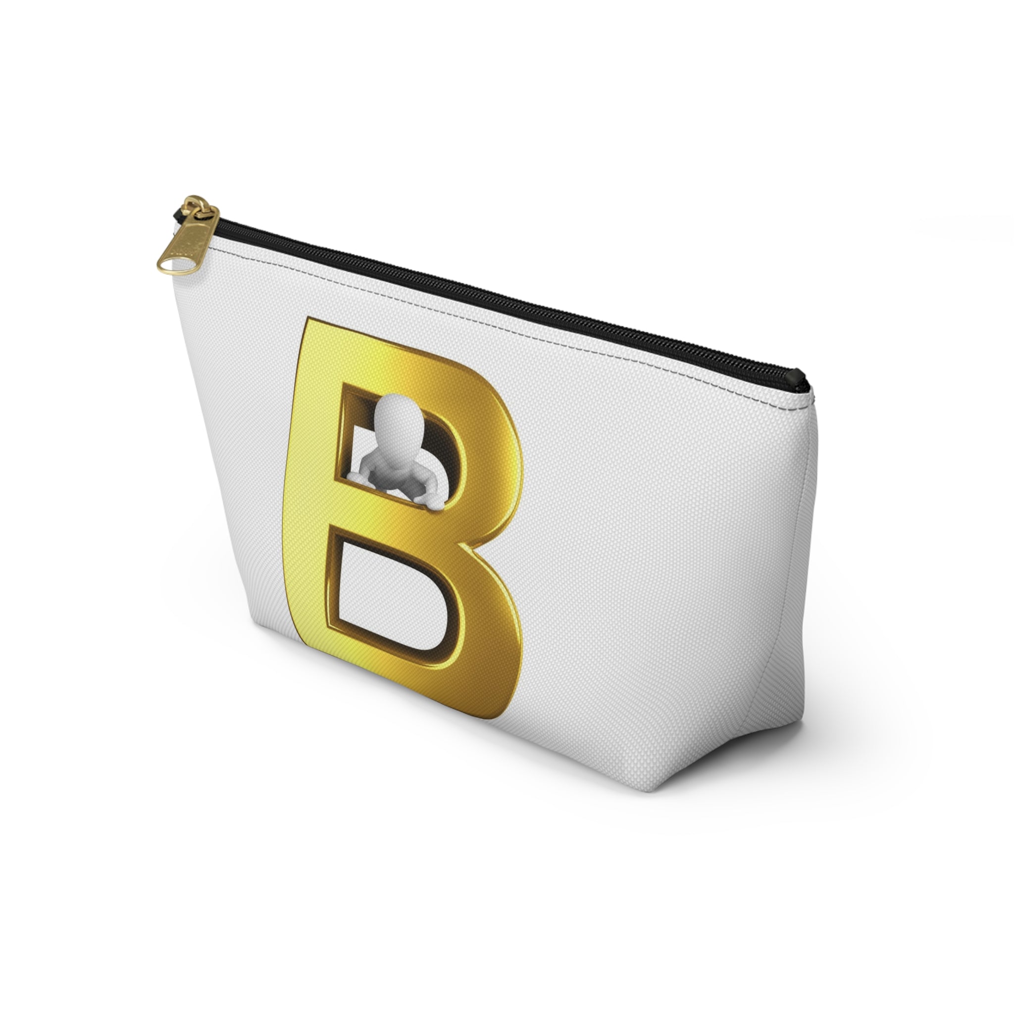 Gold Letter B Initial Accessory Pouch